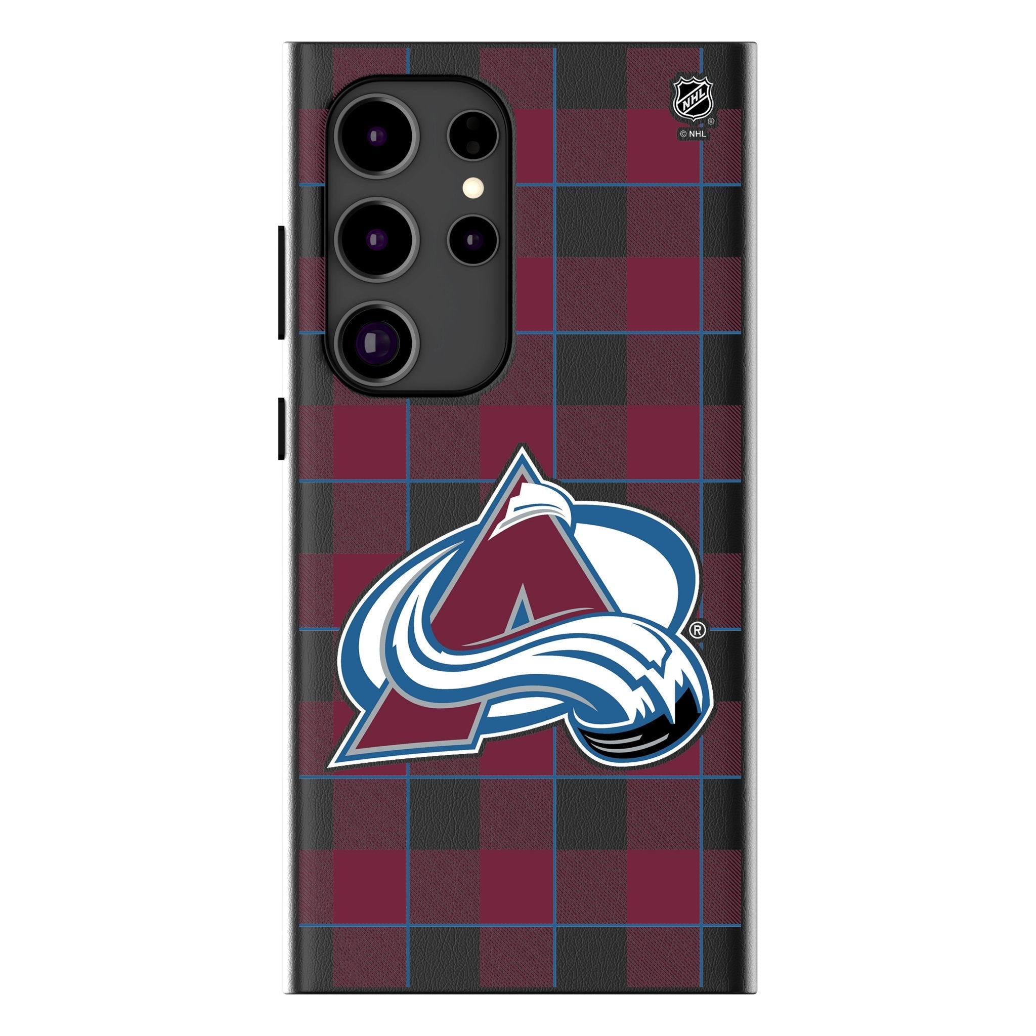 Colorado Avalanche Plaid MagSafe Compatible Phone Case for Samsung Galaxy