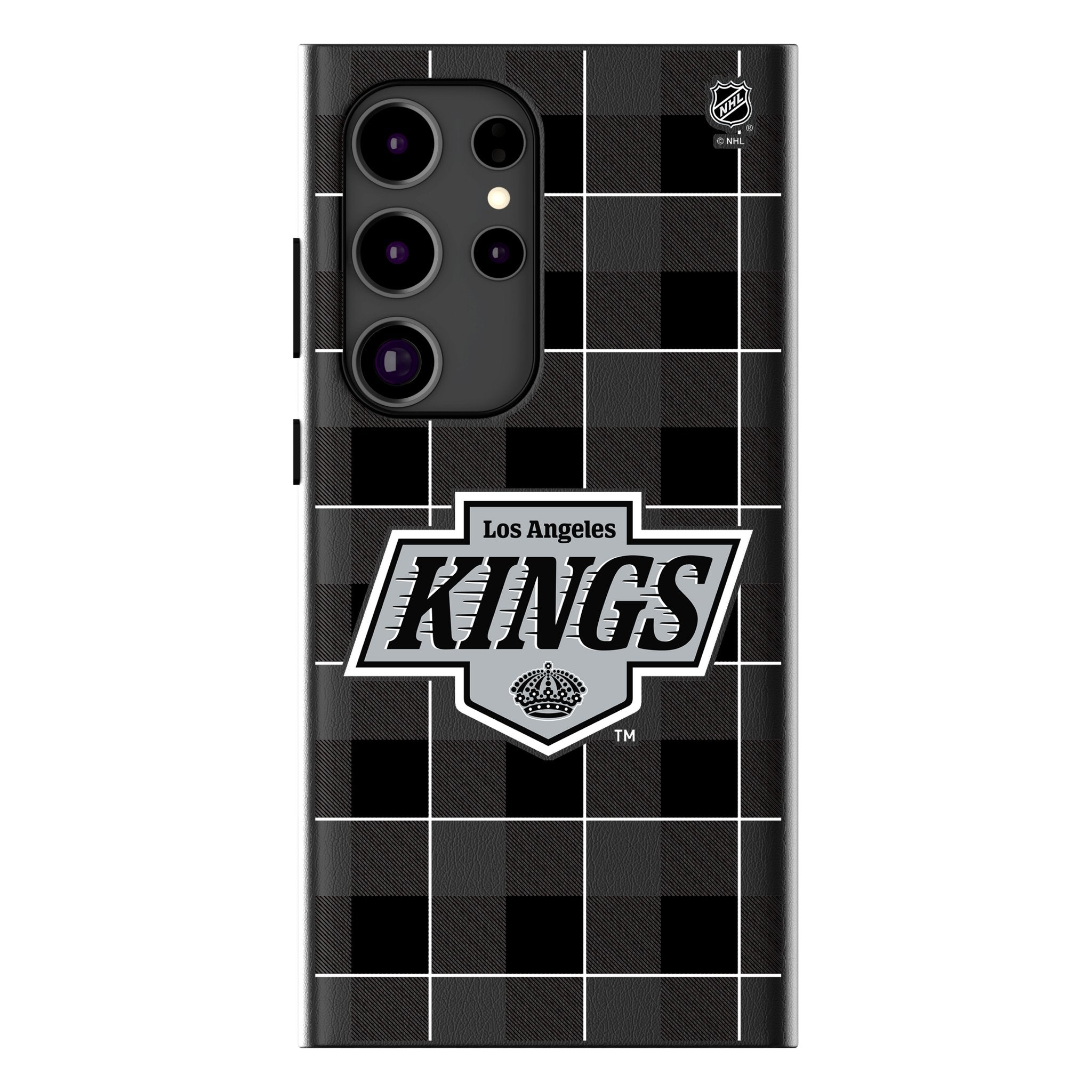 LA Kings Plaid MagSafe Compatible Phone Case for Samsung Galaxy
