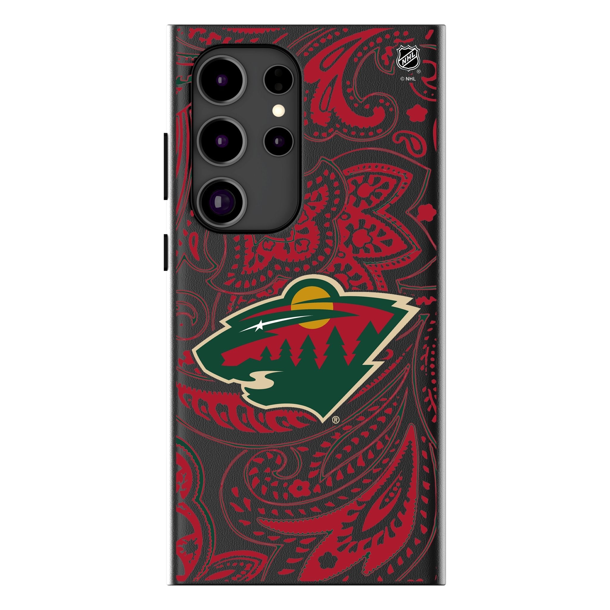 Minnesota Wild Paisley MagSafe Compatible Phone Case for Samsung Galaxy