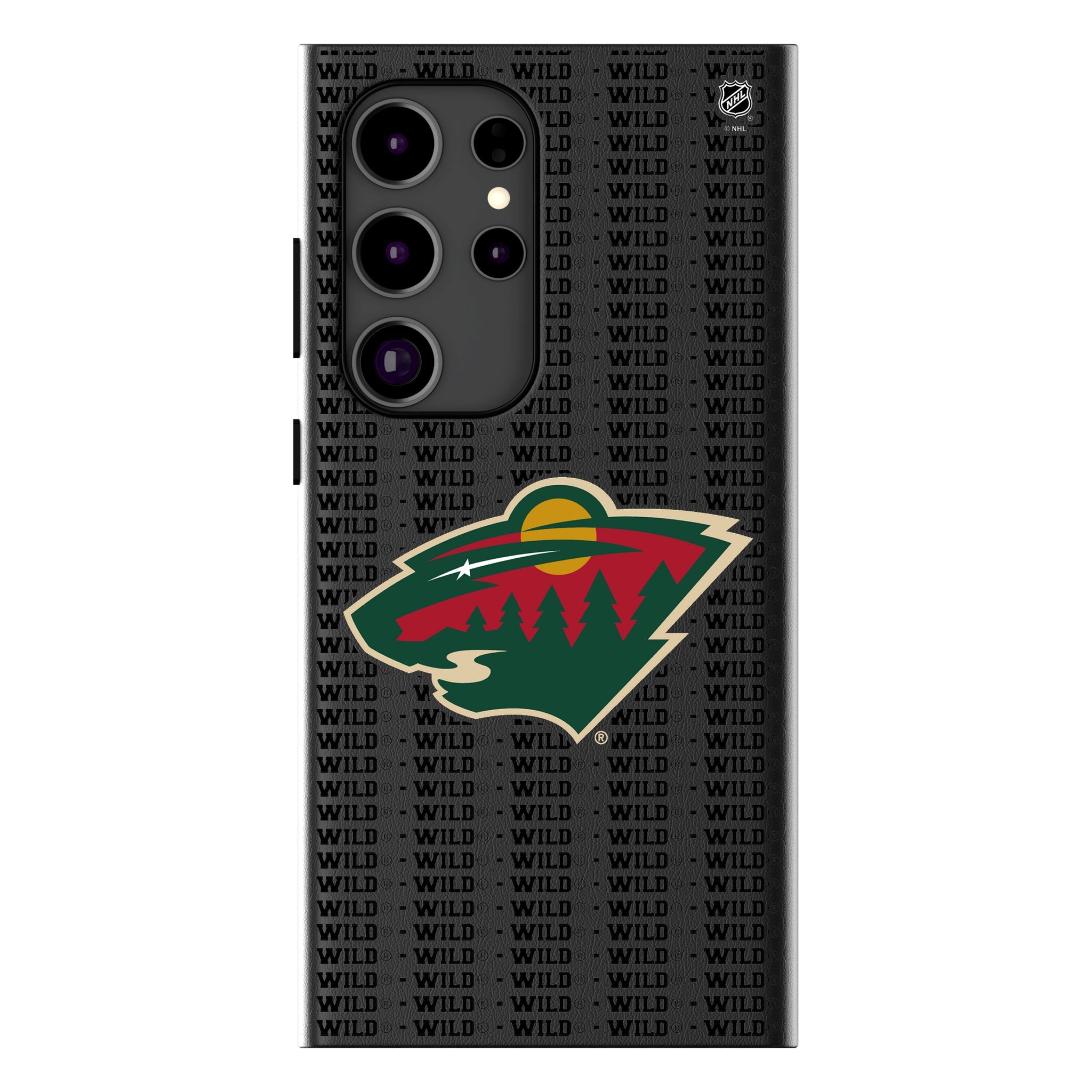Minnesota Wild Text Backdrop MagSafe Compatible Phone Case for Samsung Galaxy