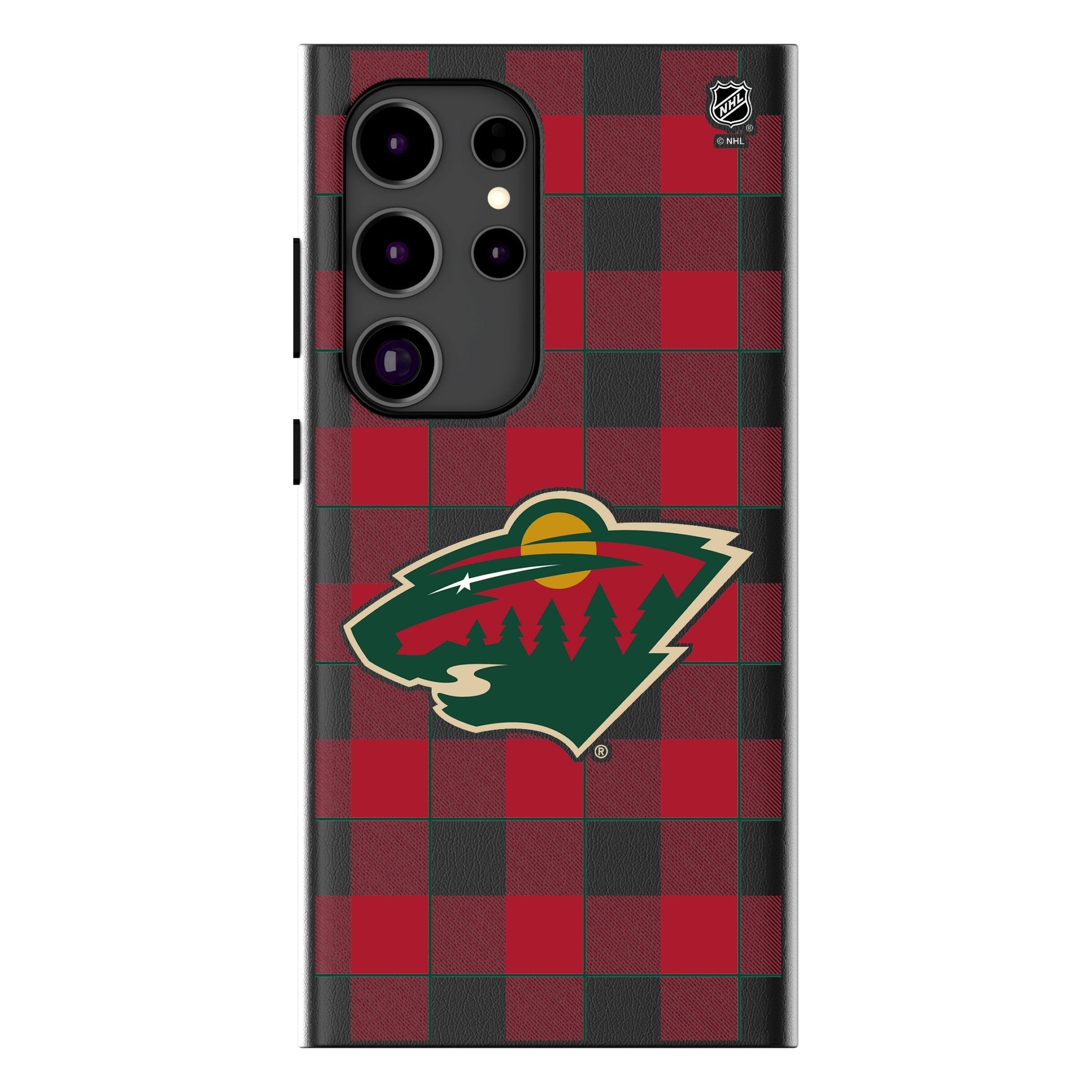 Minnesota Wild Plaid MagSafe Compatible Phone Case for Samsung Galaxy