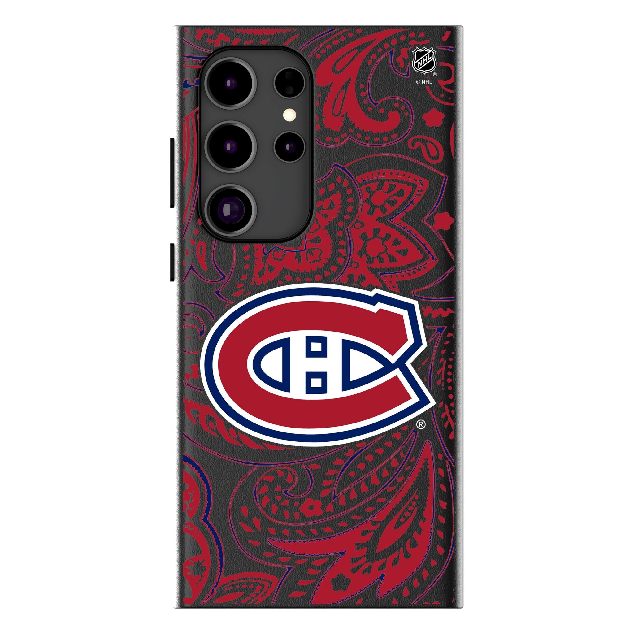 Montreal Canadiens Paisley MagSafe Compatible Phone Case for Samsung Galaxy