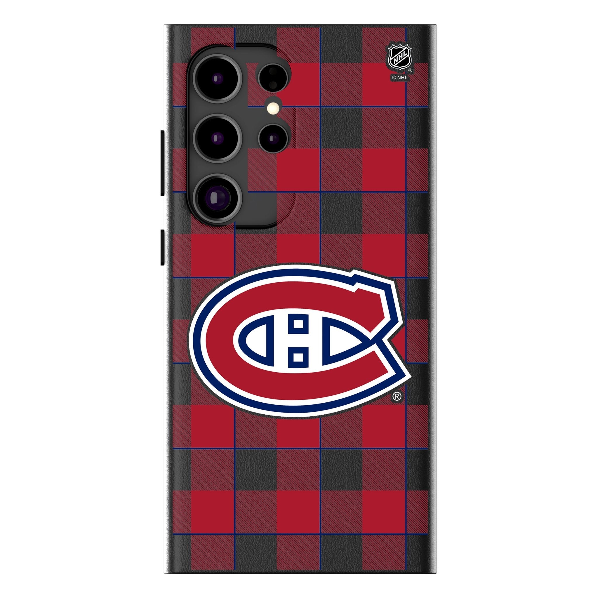 Montreal Canadiens Plaid MagSafe Compatible Phone Case for Samsung Galaxy