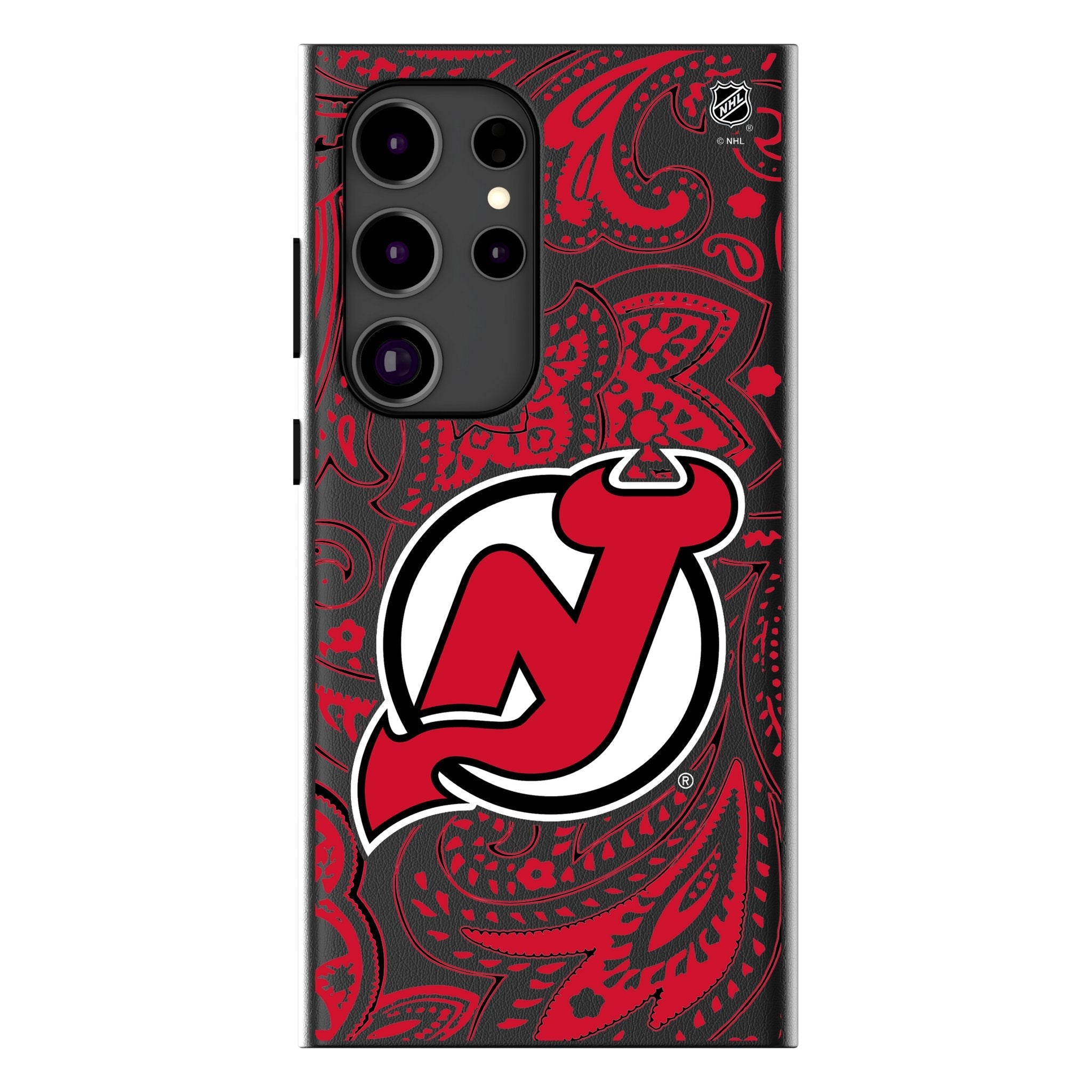 New Jersey Devils Paisley MagSafe Compatible Phone Case for Samsung Galaxy