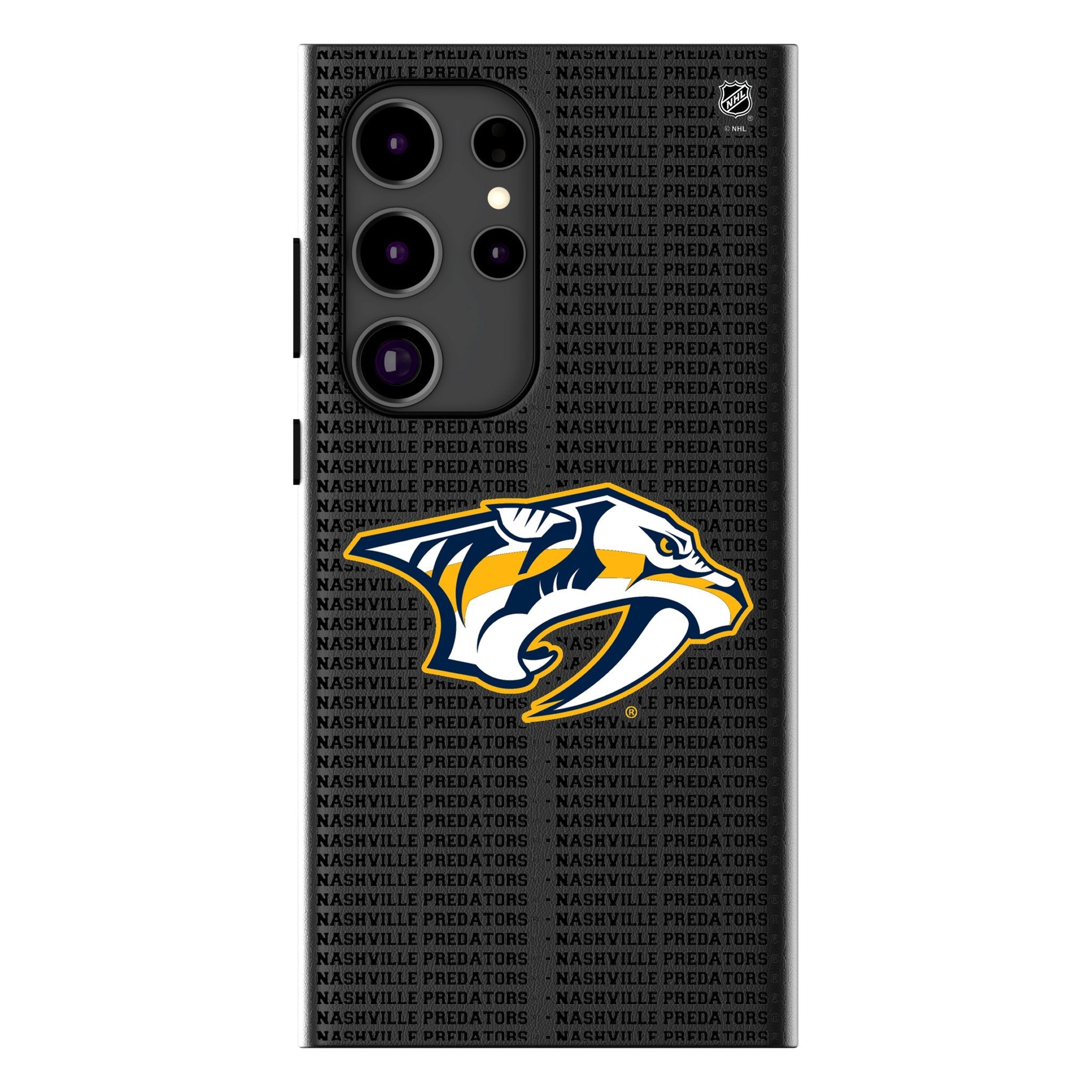 Nashville Predators Text Backdrop MagSafe Compatible Phone Case for Samsung Galaxy