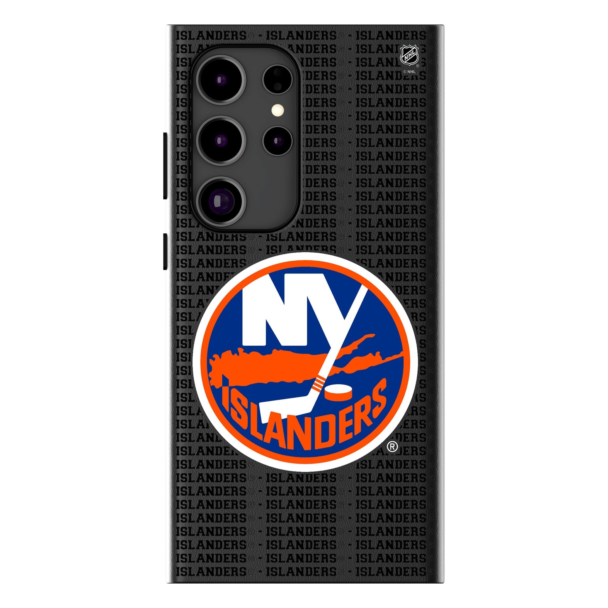 New York Islanders Text Backdrop MagSafe Compatible Phone Case for Samsung Galaxy