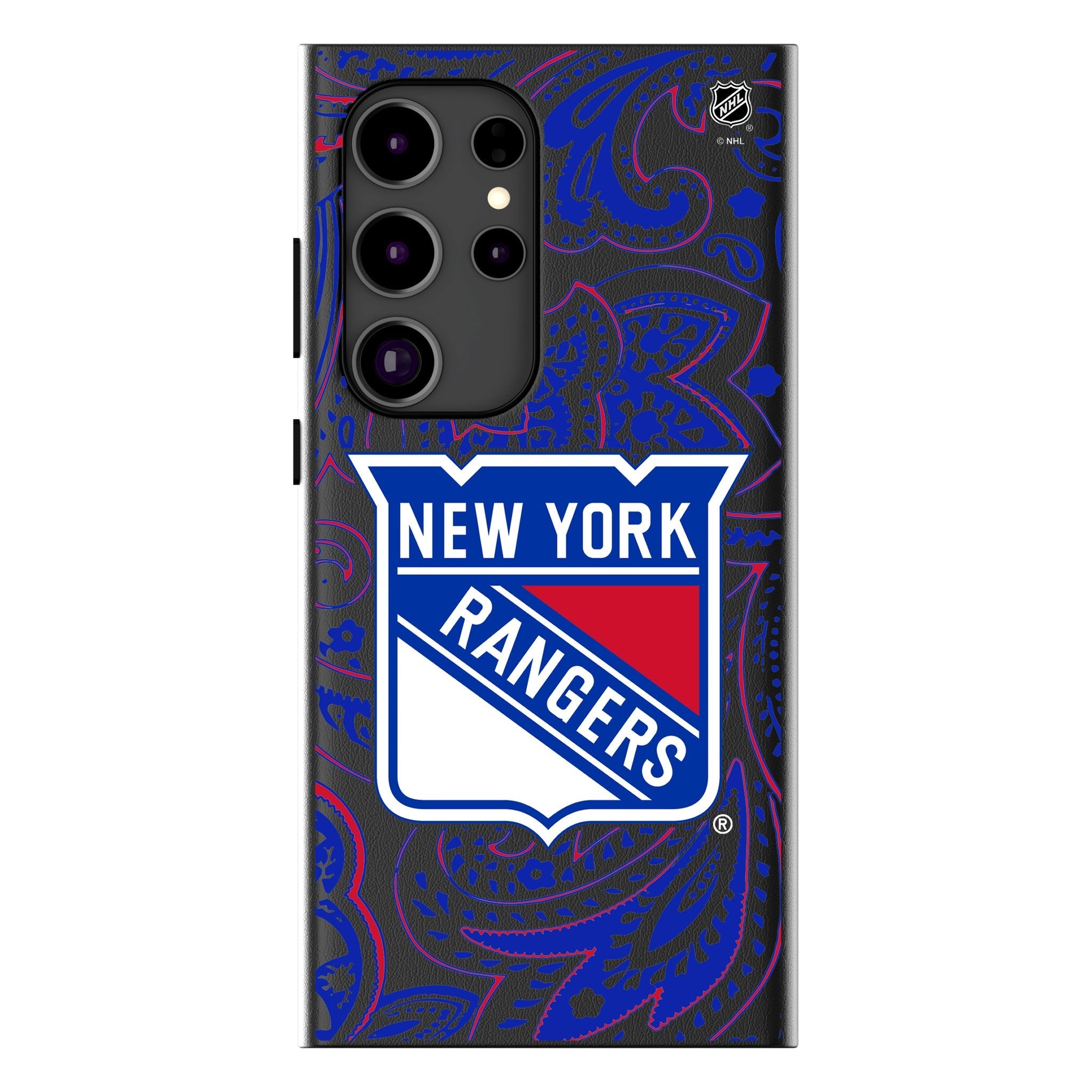 New York Rangers Paisley MagSafe Compatible Phone Case for Samsung Galaxy