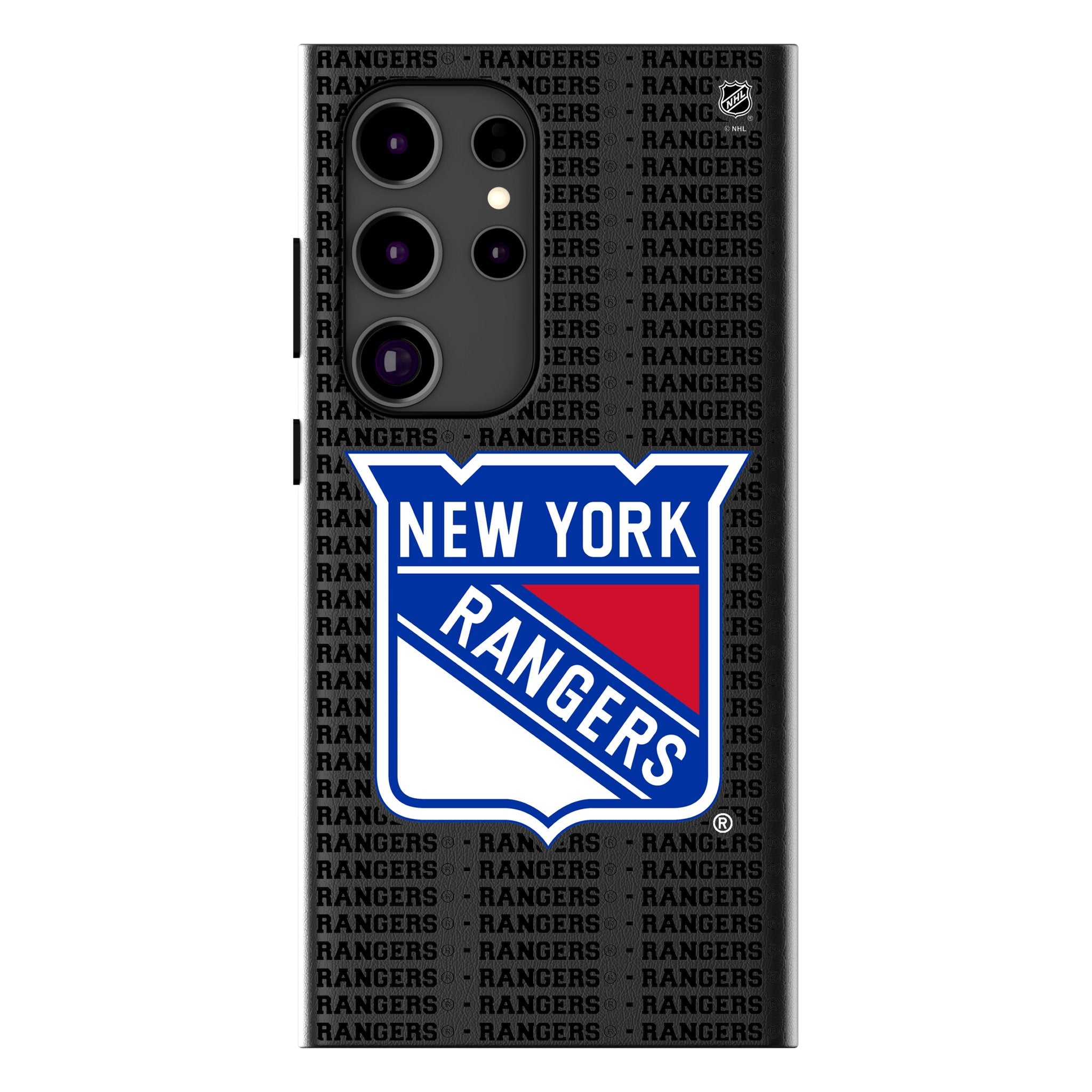 New York Rangers Text Backdrop MagSafe Compatible Phone Case for Samsung Galaxy