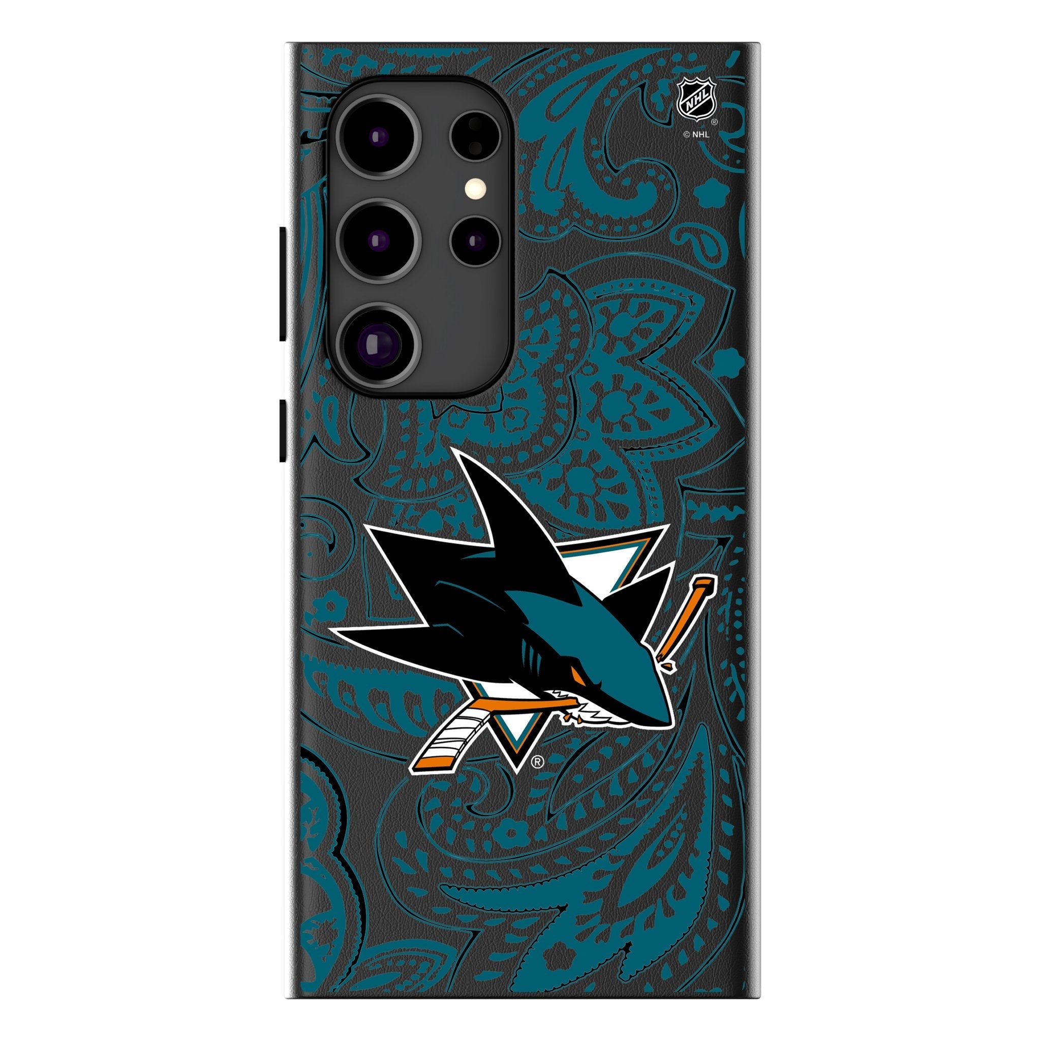 San Jose Sharks Paisley MagSafe Compatible Phone Case for Samsung Galaxy