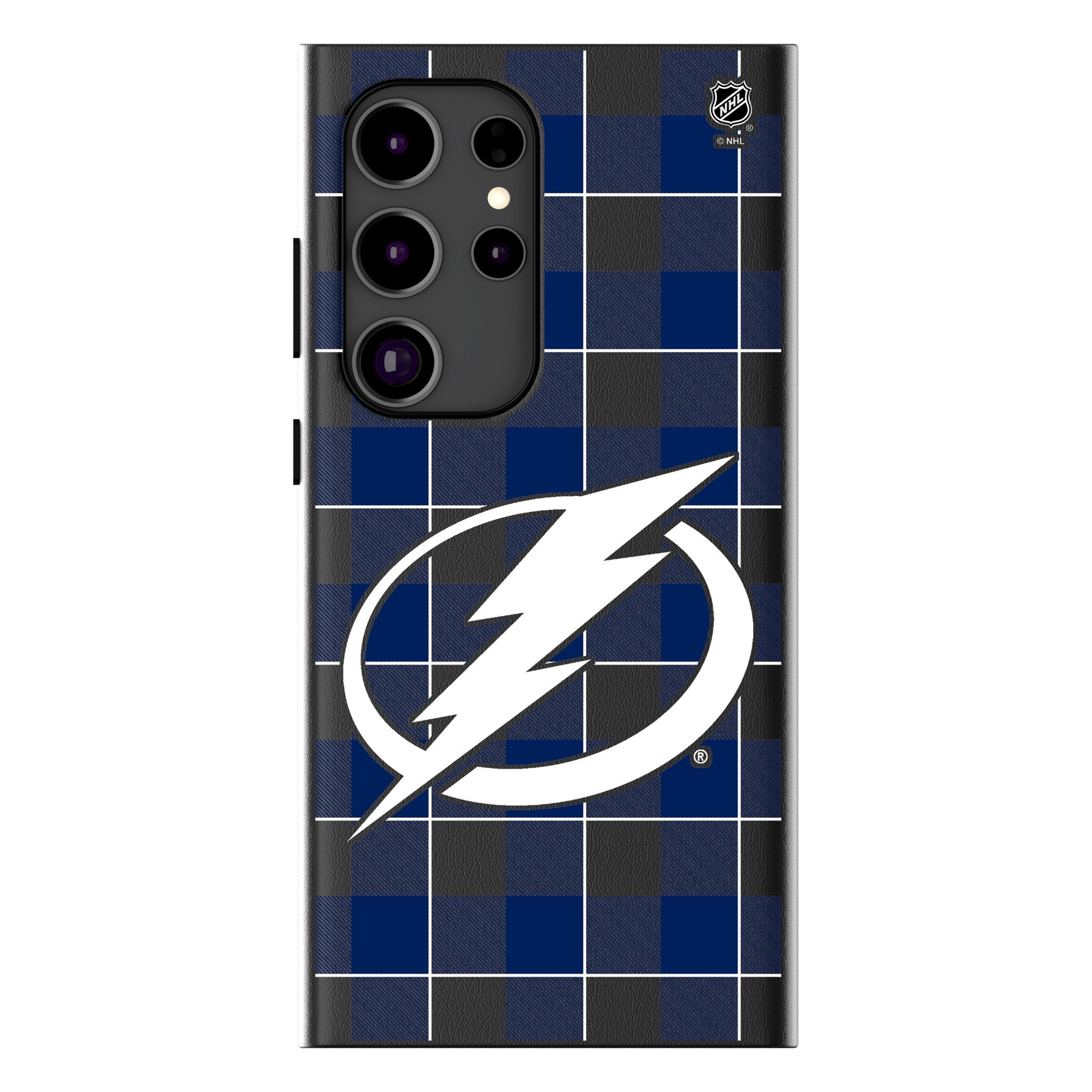 Tampa Bay Lightning Plaid MagSafe Compatible Phone Case for Samsung Galaxy