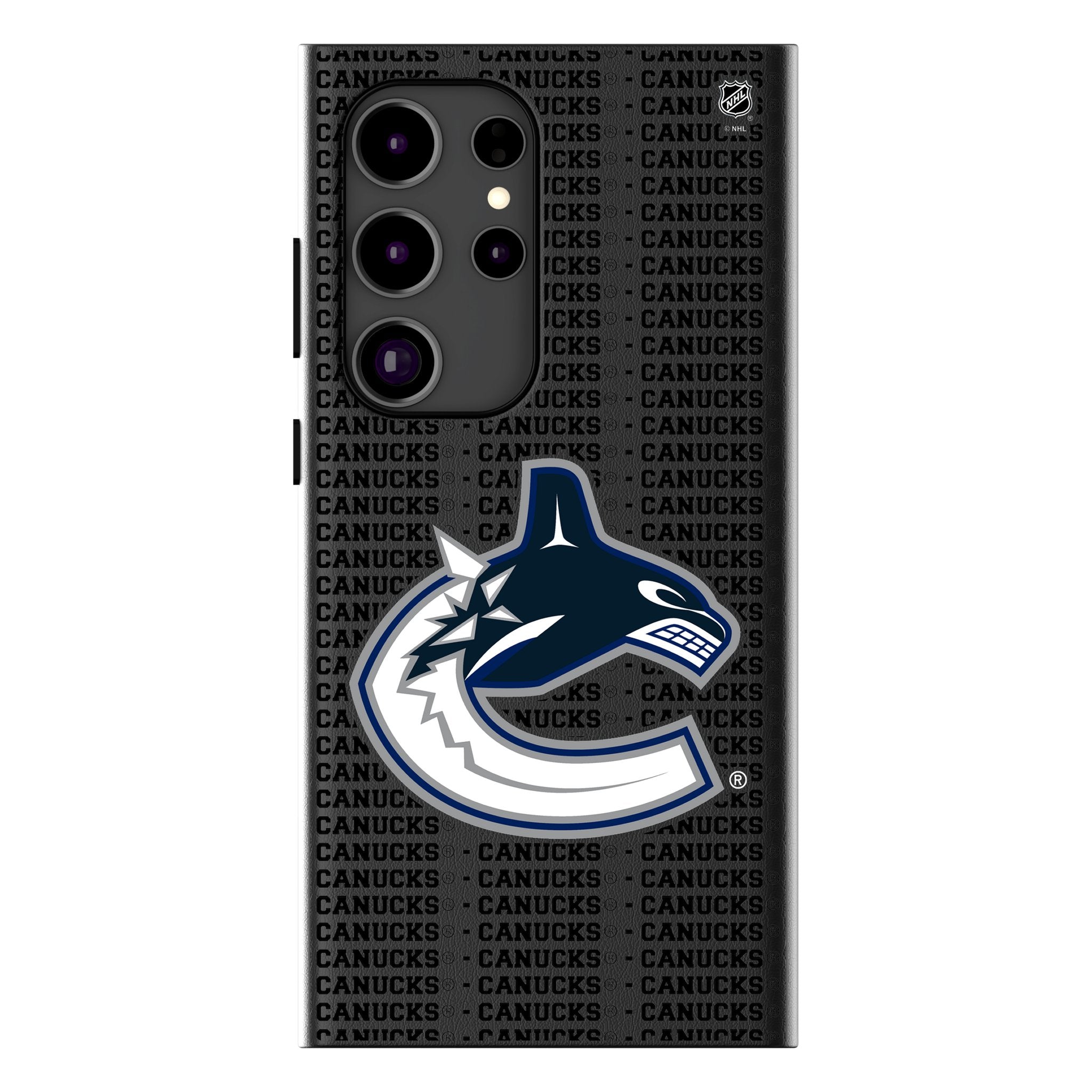 Vancouver Canucks Text Backdrop MagSafe Compatible Phone Case for Samsung Galaxy