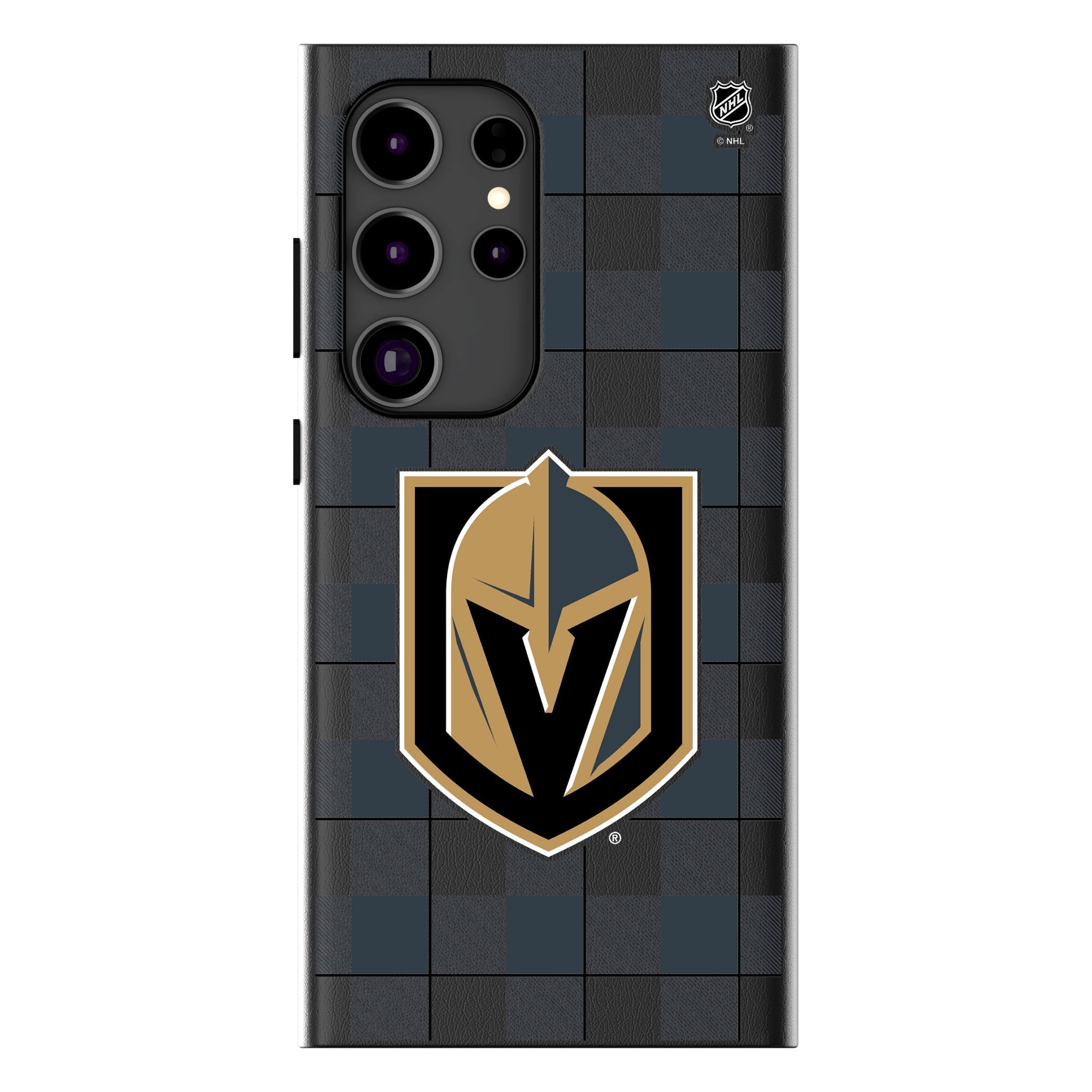 Vegas Golden Knights Plaid MagSafe Compatible Phone Case for Samsung Galaxy