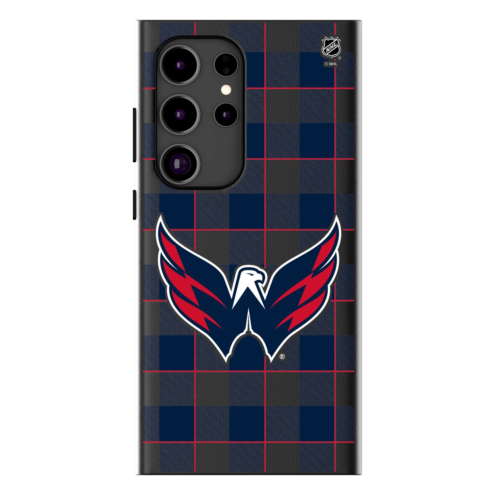 Washington Capitals Plaid MagSafe Compatible Phone Case for Samsung Galaxy
