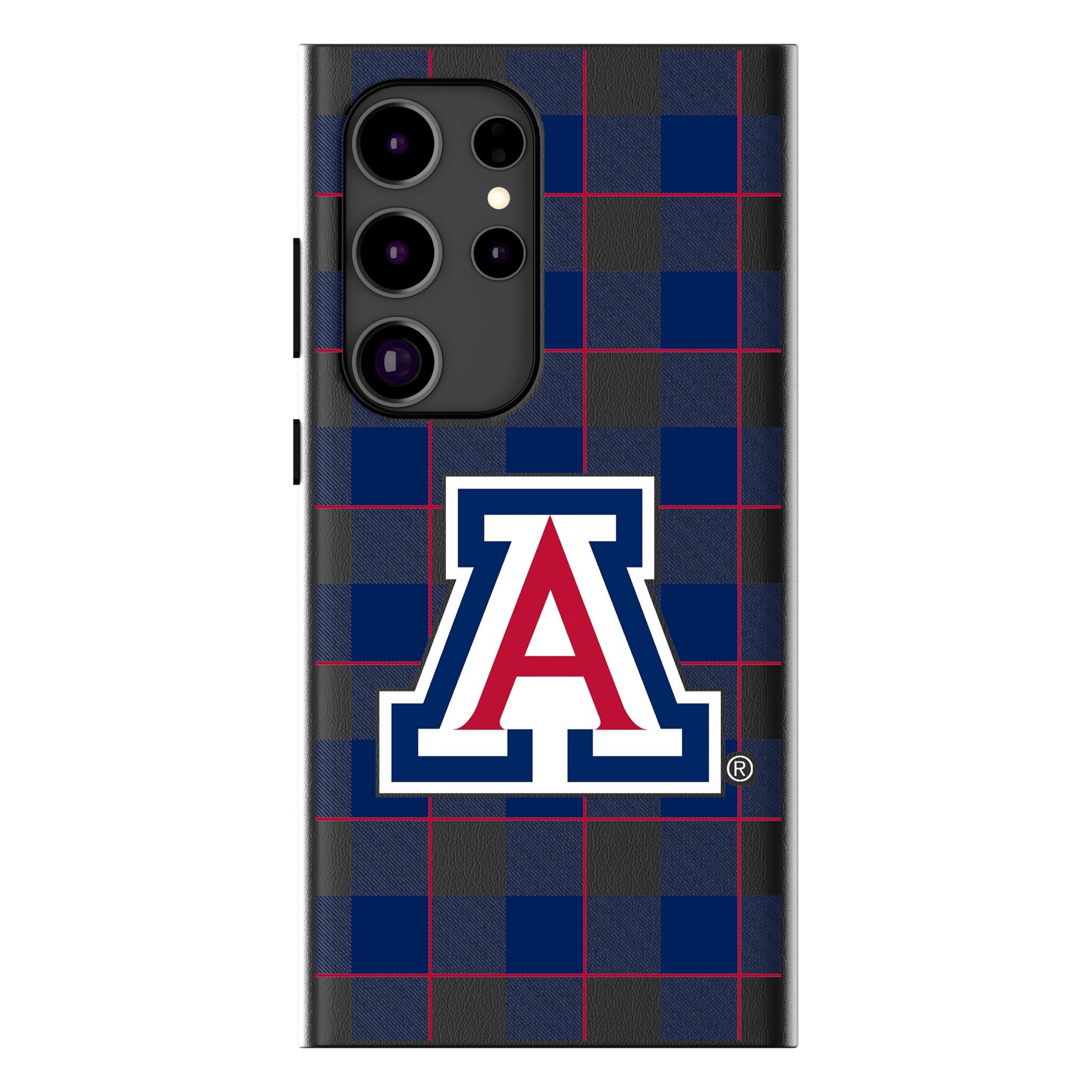 University of Arizona Wildcats Plaid MagSafe Compatible Phone Case for Samsung Galaxy
