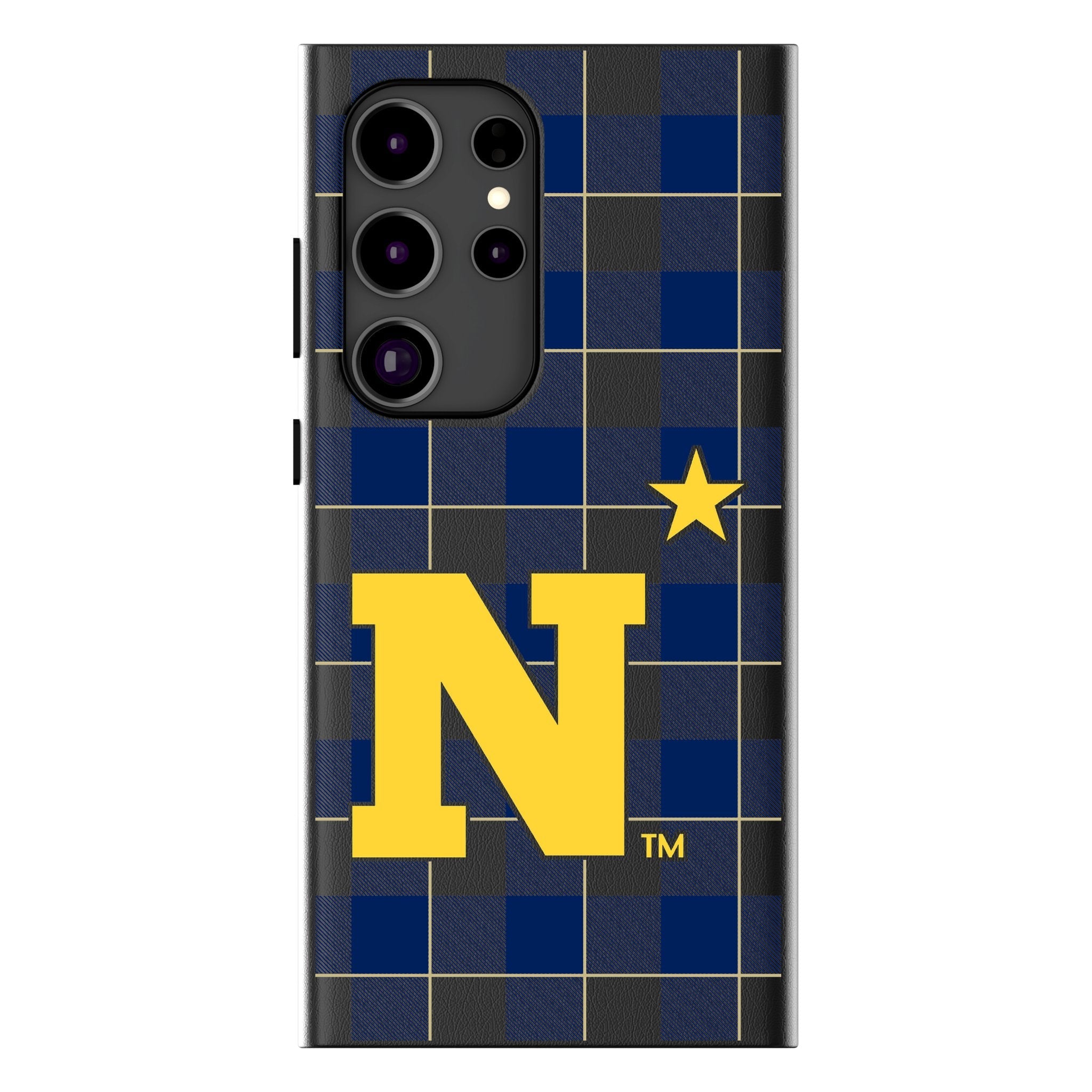 United State Naval Academy Midshipmen Plaid MagSafe Compatible Phone Case for Samsung Galaxy 1