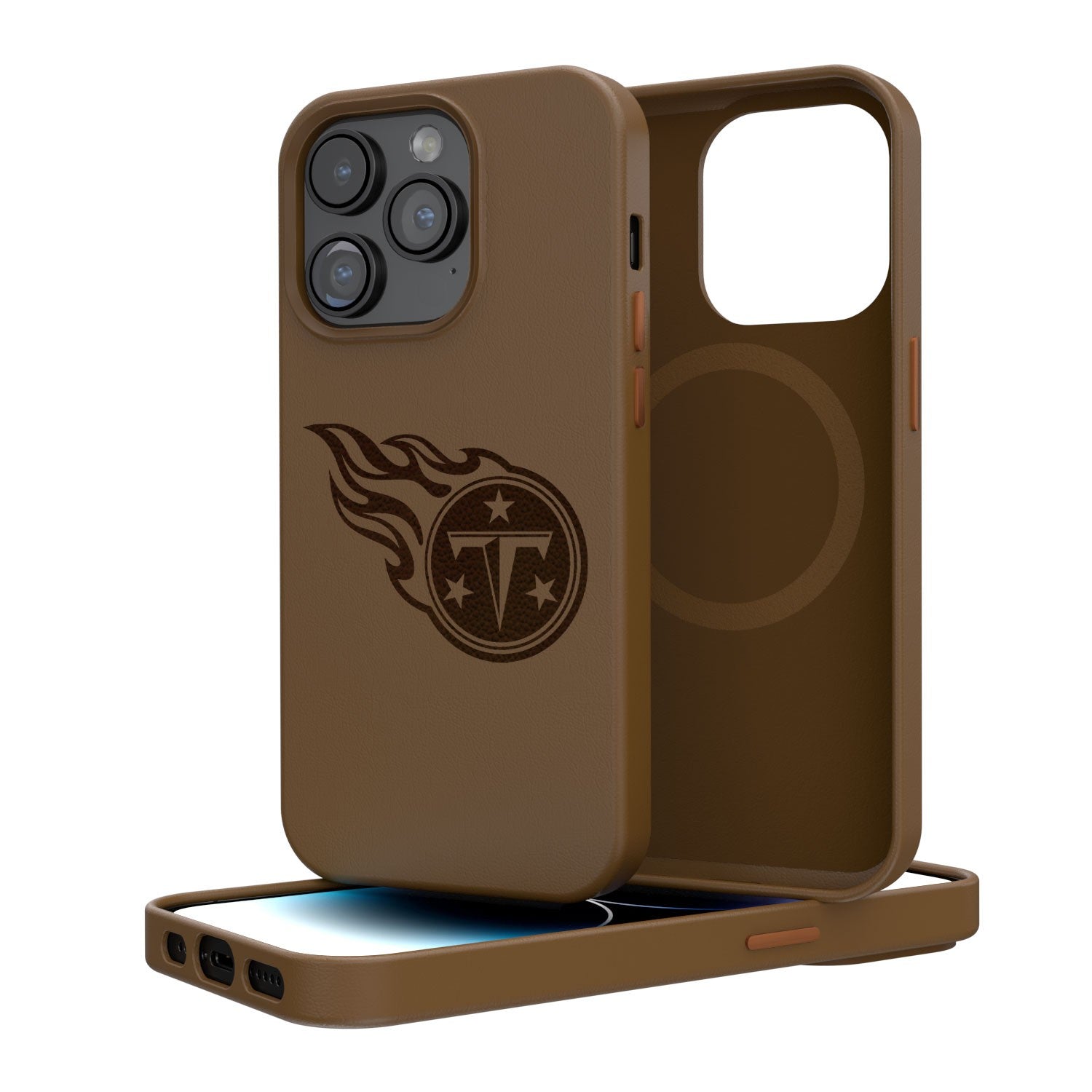 Tennessee Titans Woodburned Brown Magnetic Case 1