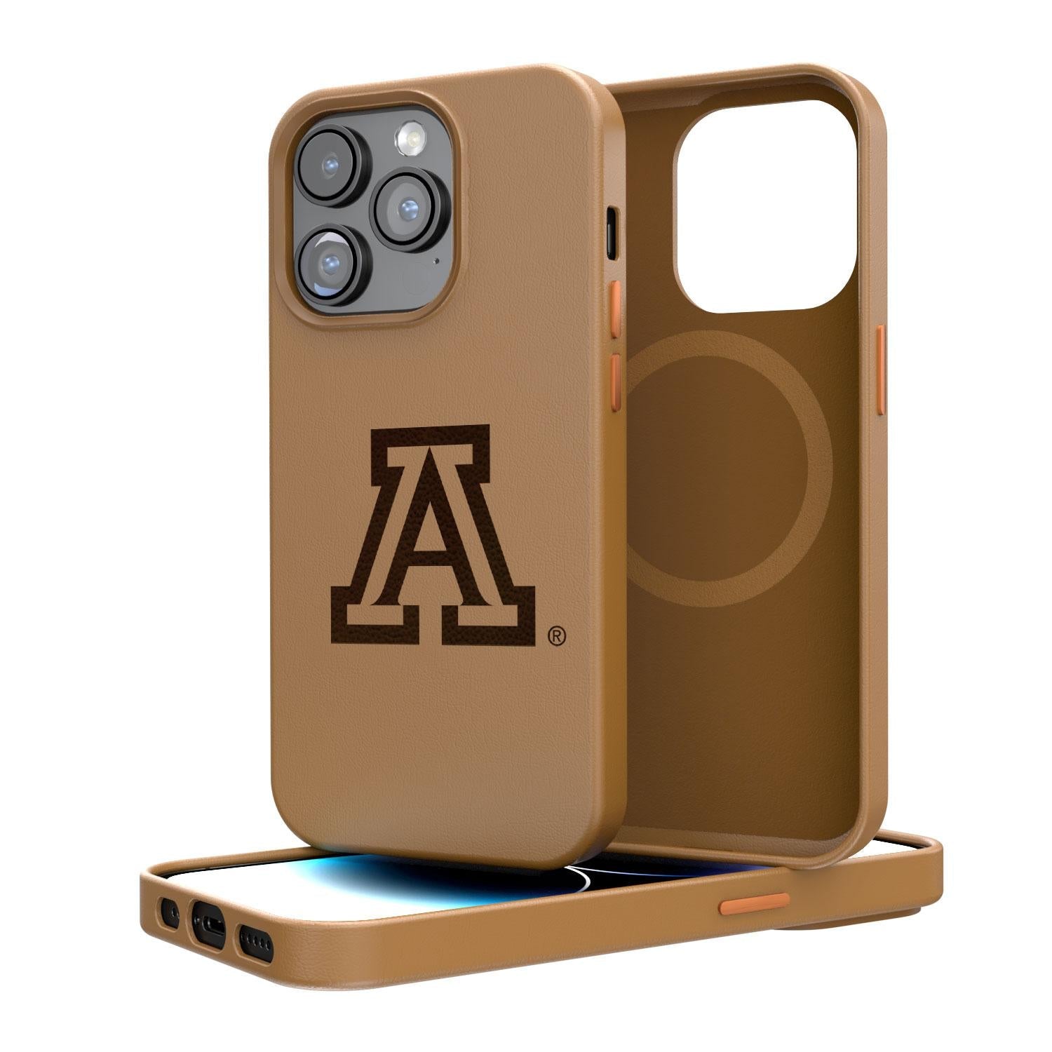 Arizona Wildcats Woodburned Brown Magnetic Case