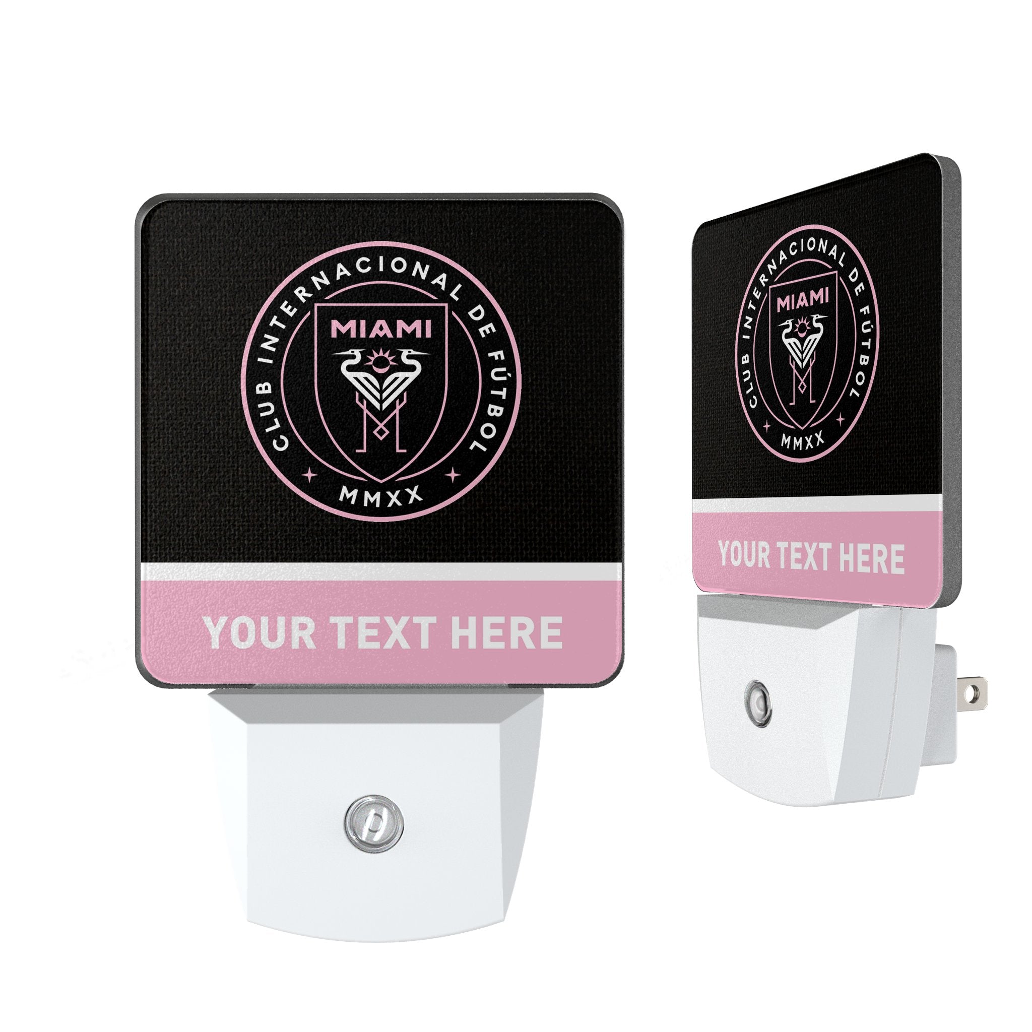 Inter Miami CF Personalized Endzone Solid Night Light 2-Pack