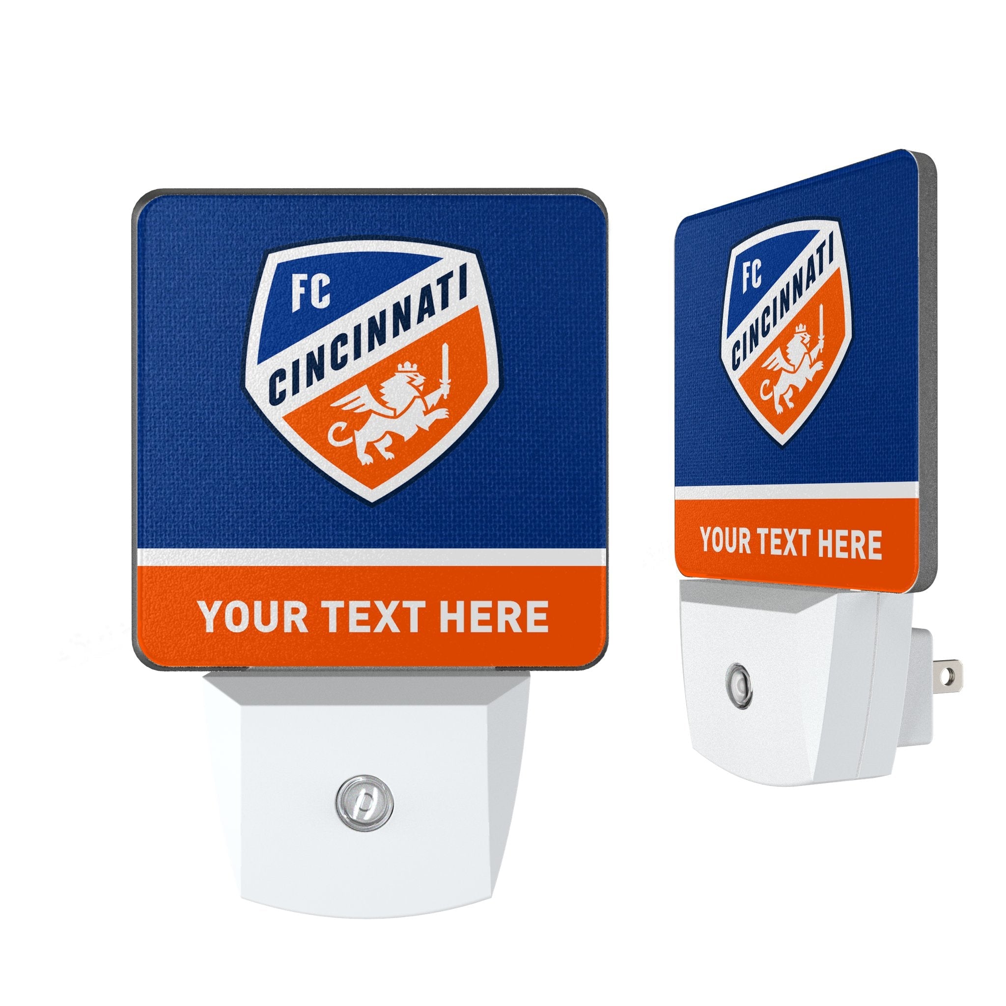 FC Cincinnati Personalized Endzone Solid Night Light 2-Pack 1