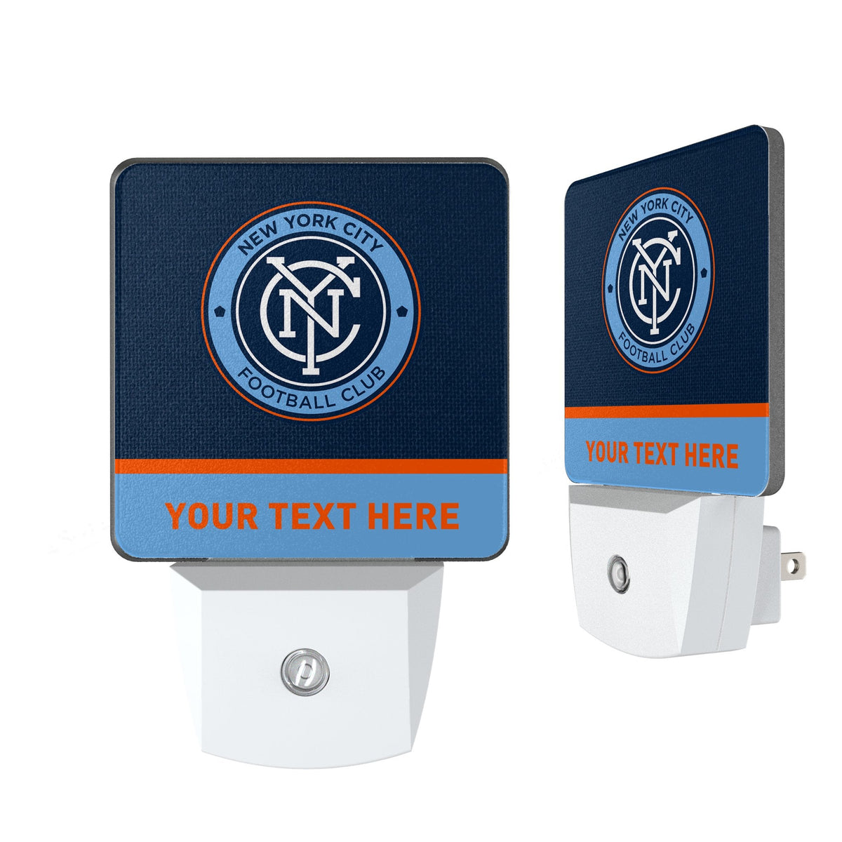 New York City FC Personalized Endzone Solid Night Light 2-Pack 1