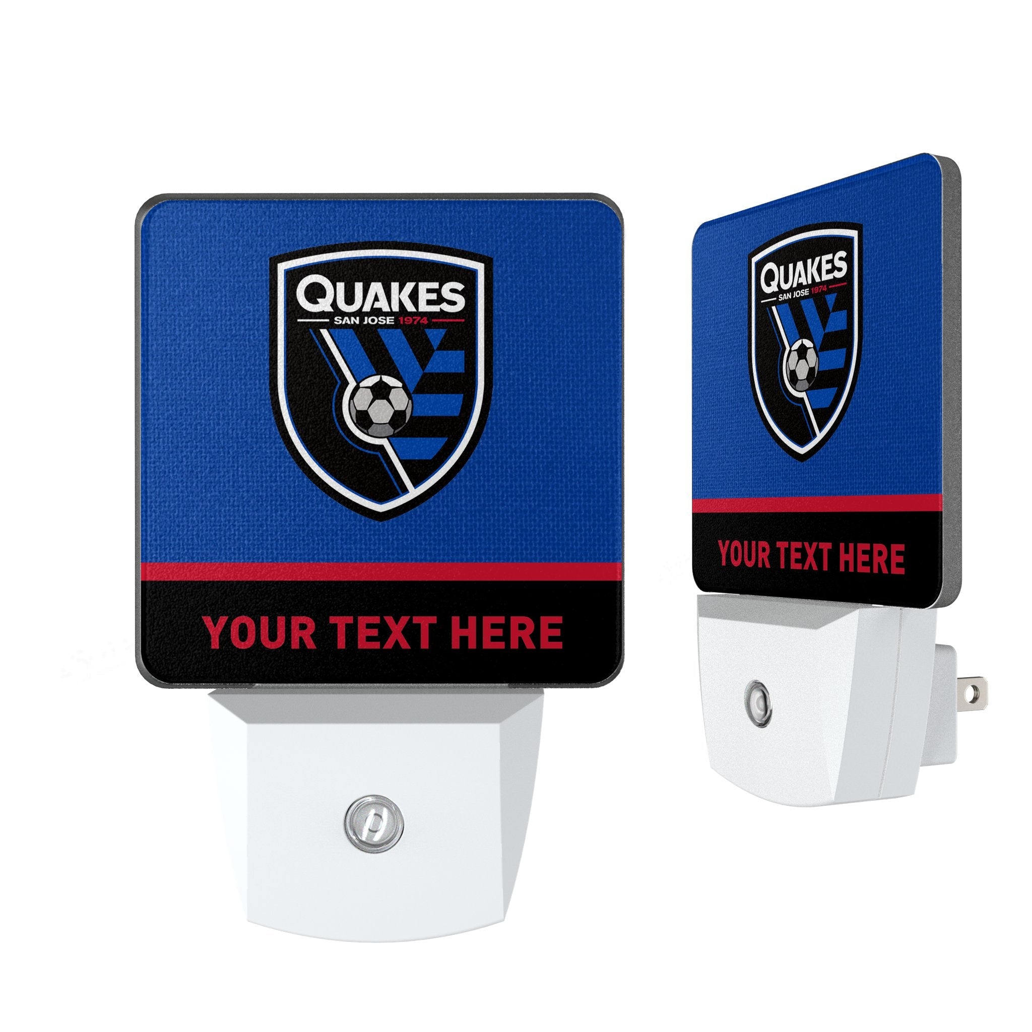 San Jose Earthquakes Personalized Endzone Solid Night Light 2-Pack 1