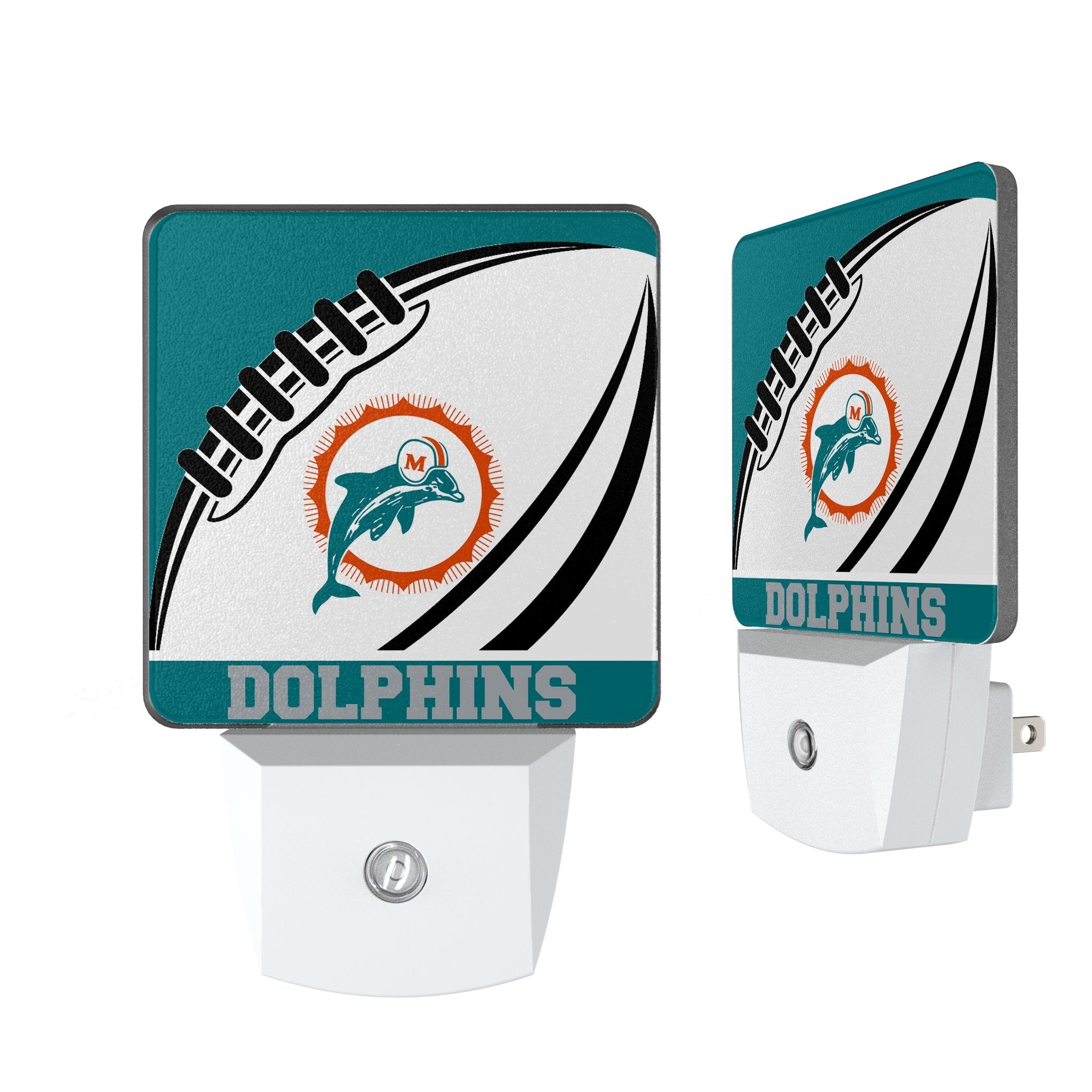 Miami Dolphins 1966-1973 Historic Collection Passtime Night Light 2-Pack 1