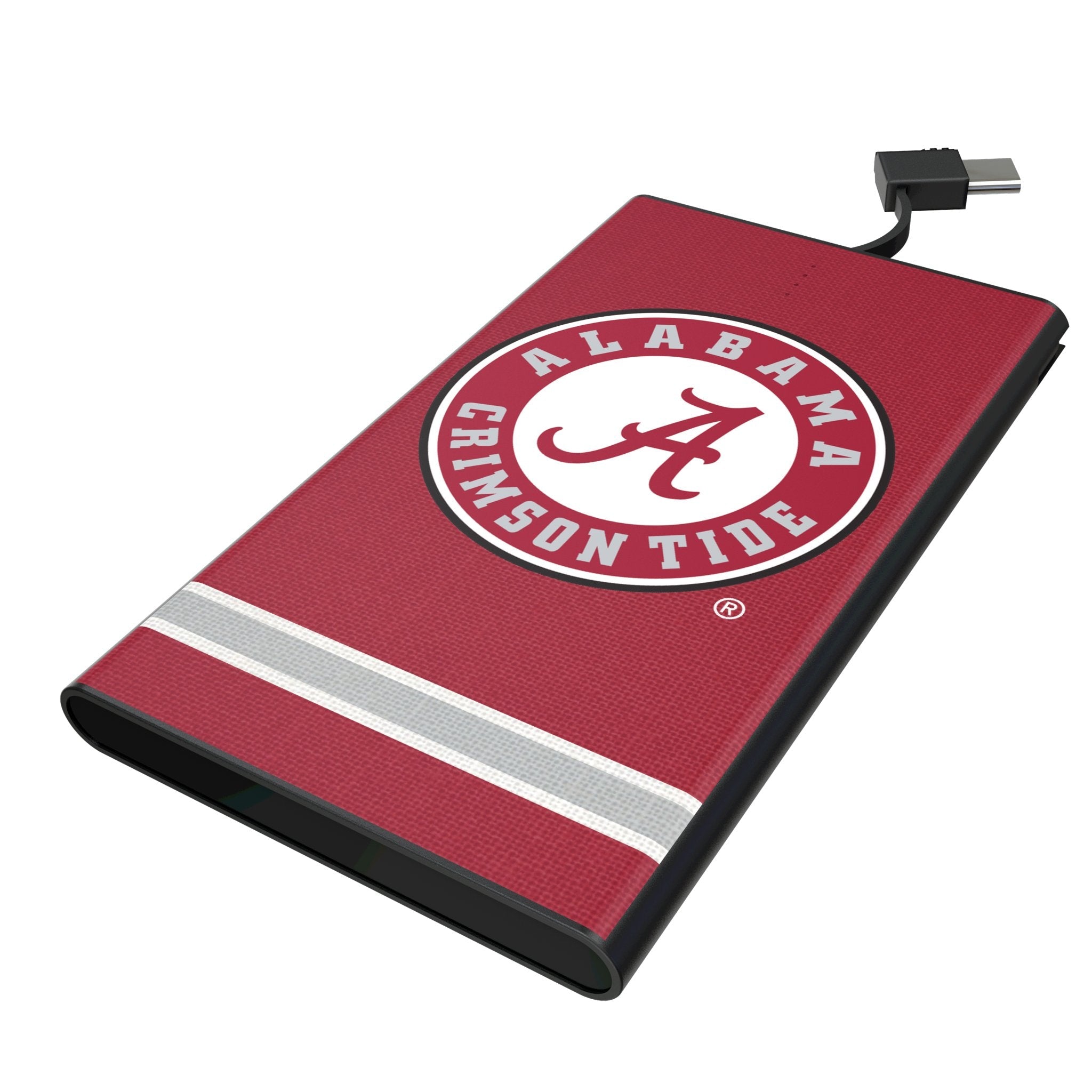 University of Alabama Crimson Tide Stripe 5000mAh Flat Powerbank 1