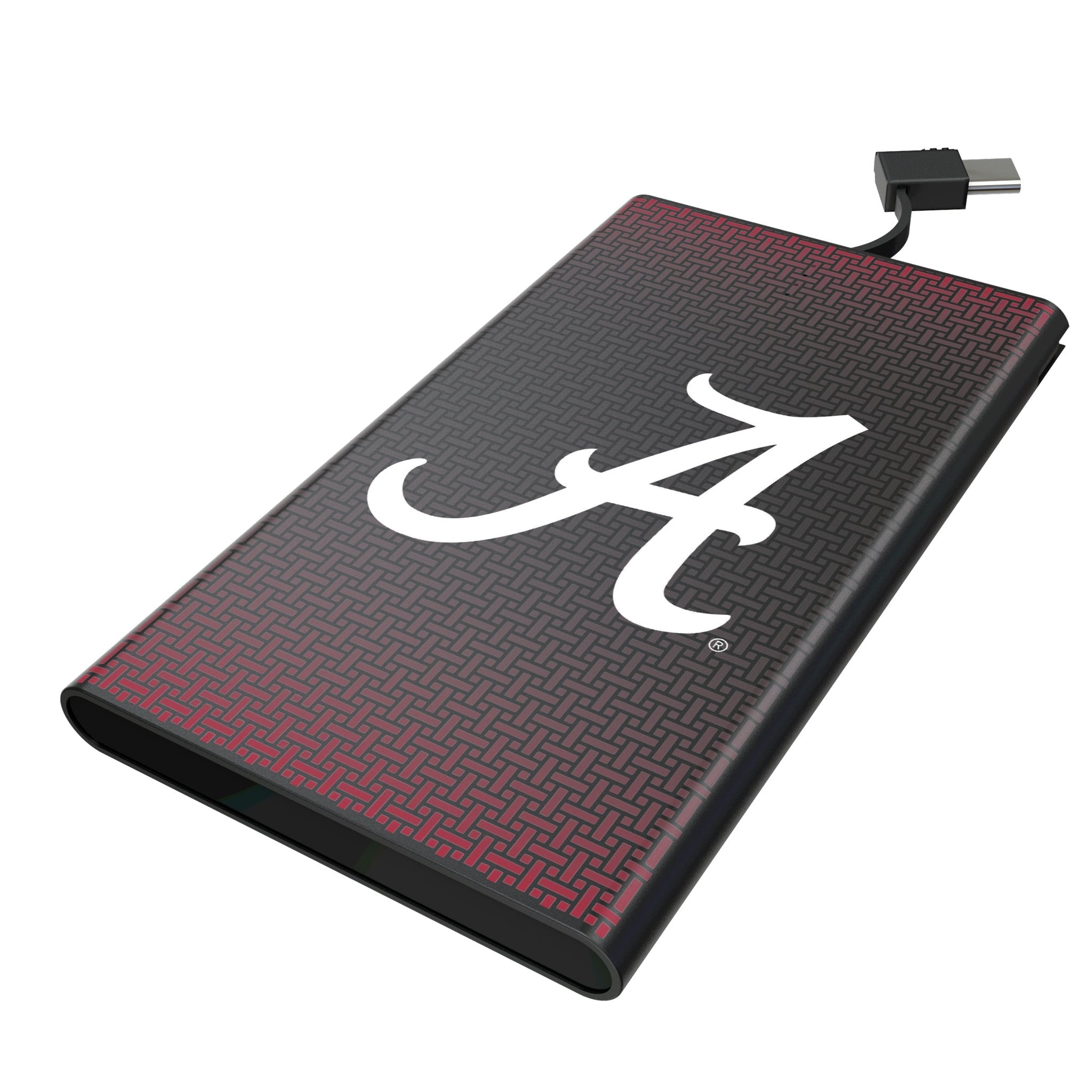 University of Alabama Crimson Tide Script A Linen 5000mAh Flat Powerbank 1
