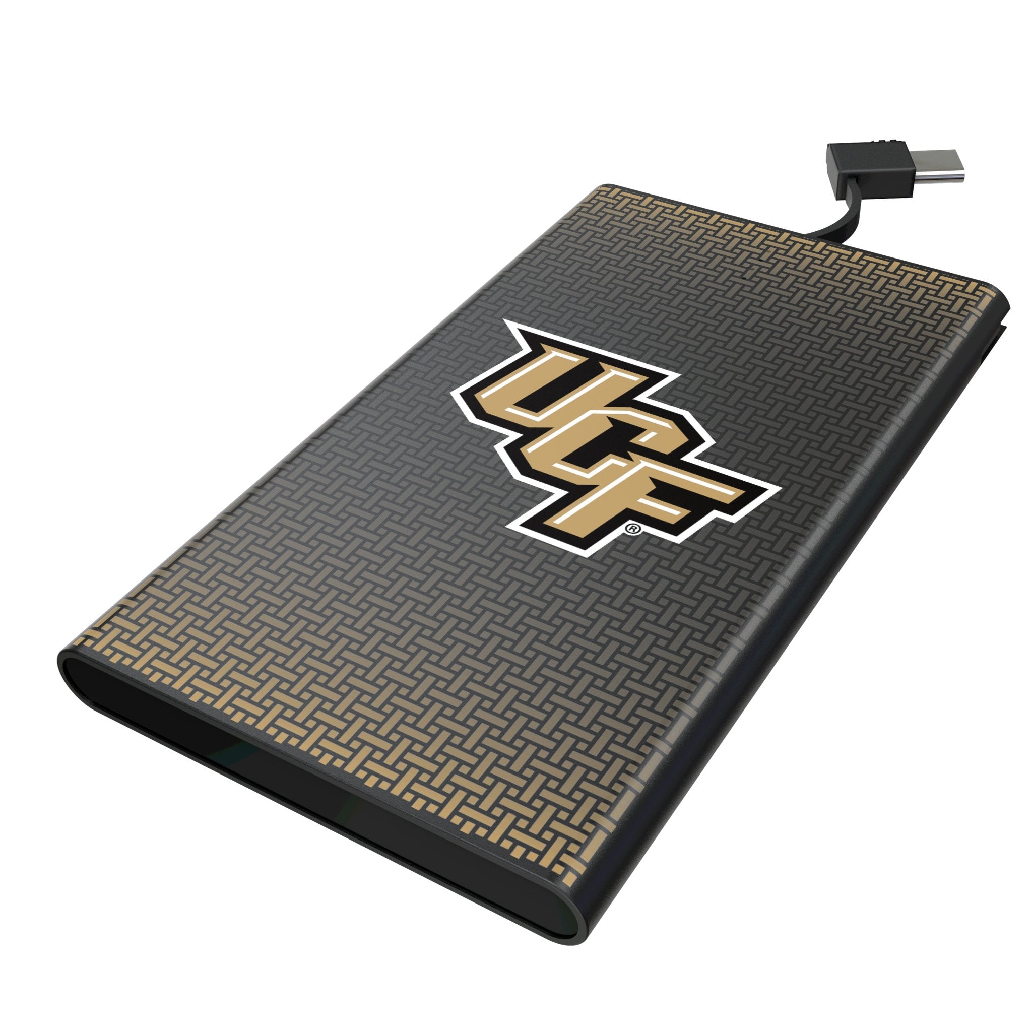 University of Central Florida Golden Knights Linen 5000mAh Flat Powerbank 1