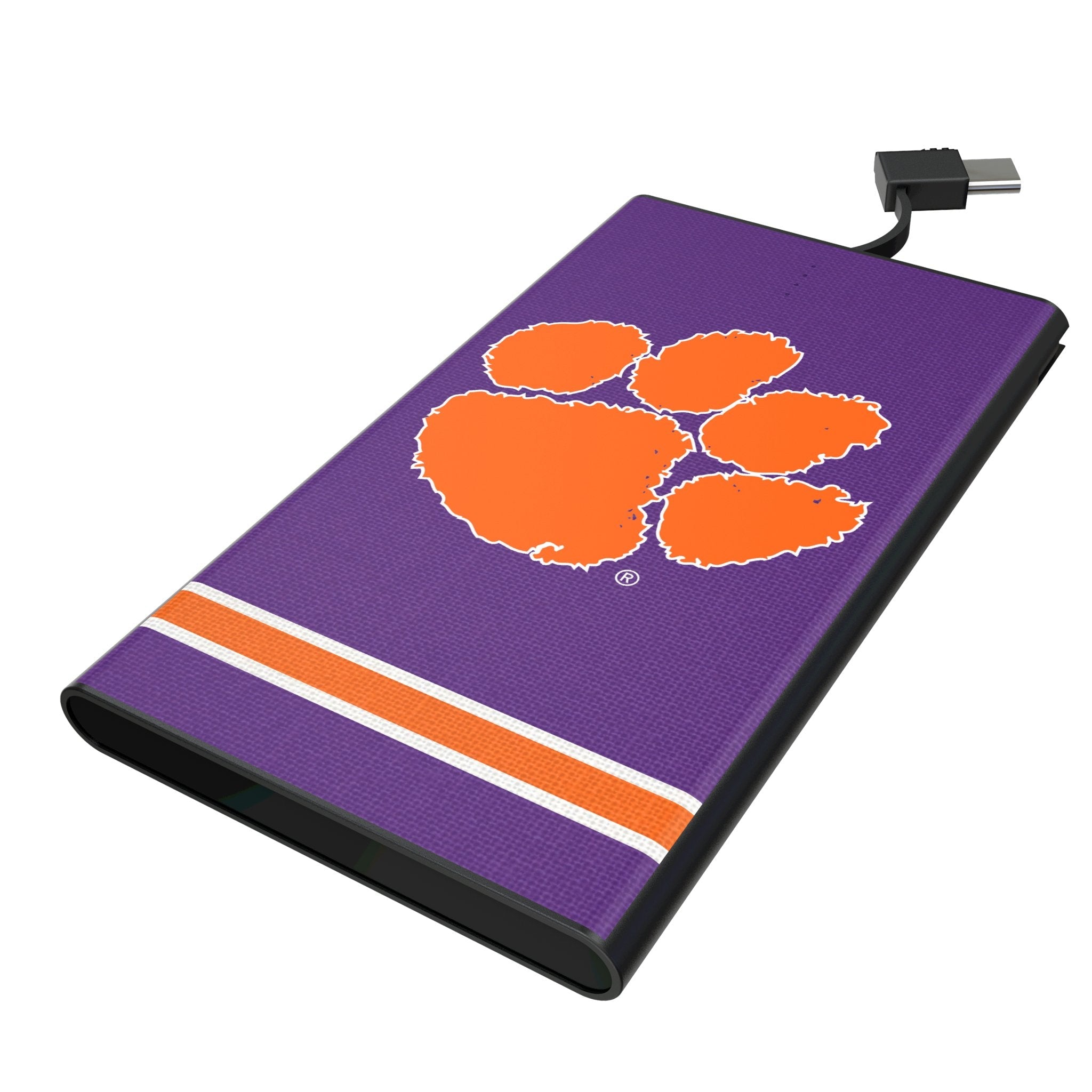 Clemson University Tigers Stripe 5000mAh Flat Powerbank