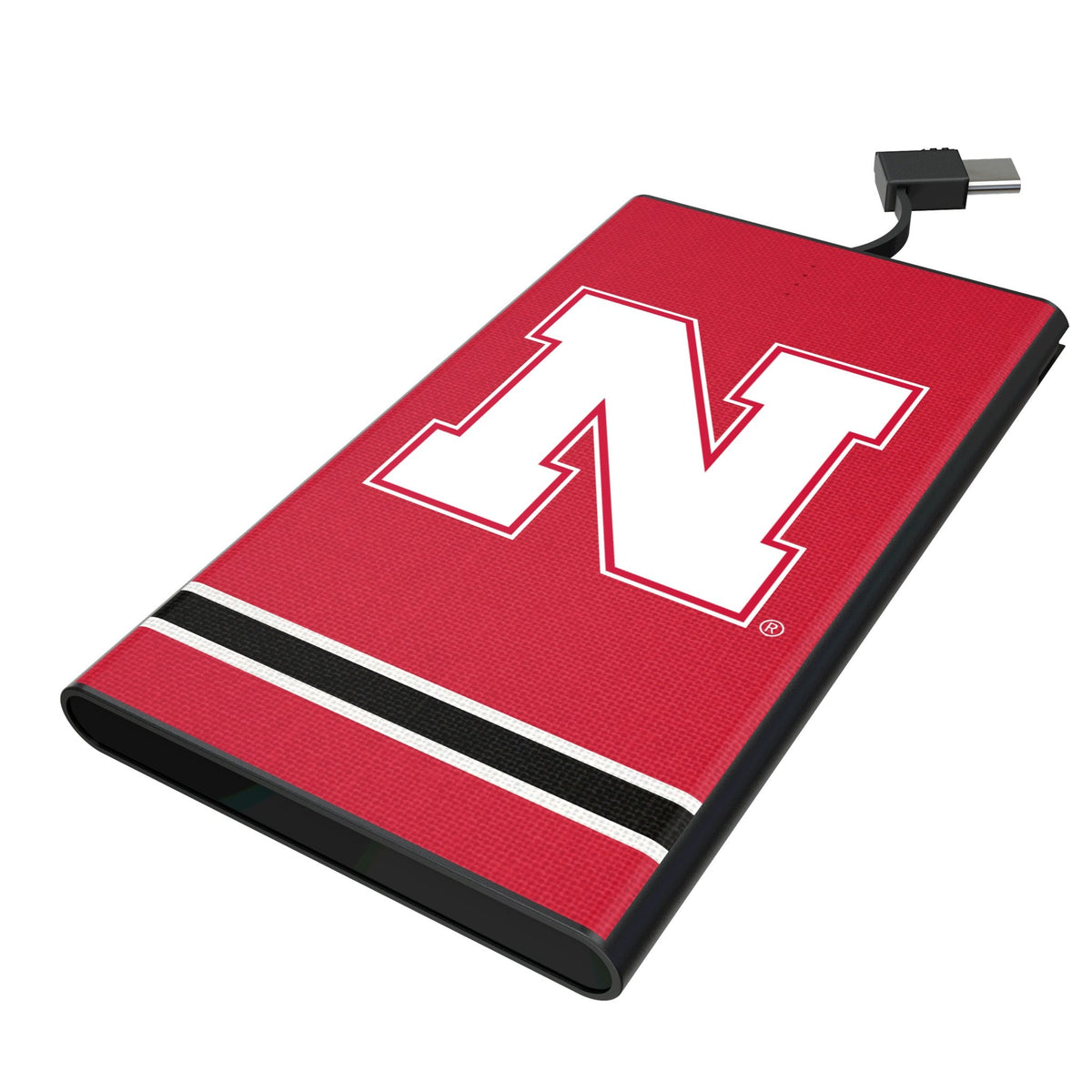 University of Nebraska Huskers Block N Stripe 5000mAh Flat Powerbank 1