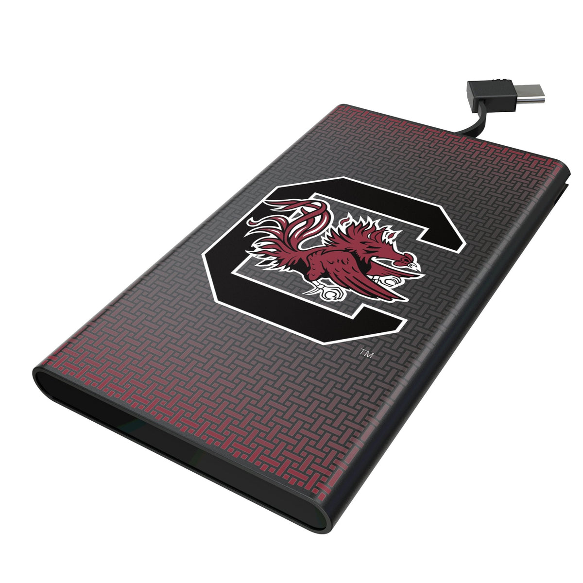 University of South Carolina Gamecocks Linen 5000mAh Flat Powerbank 1