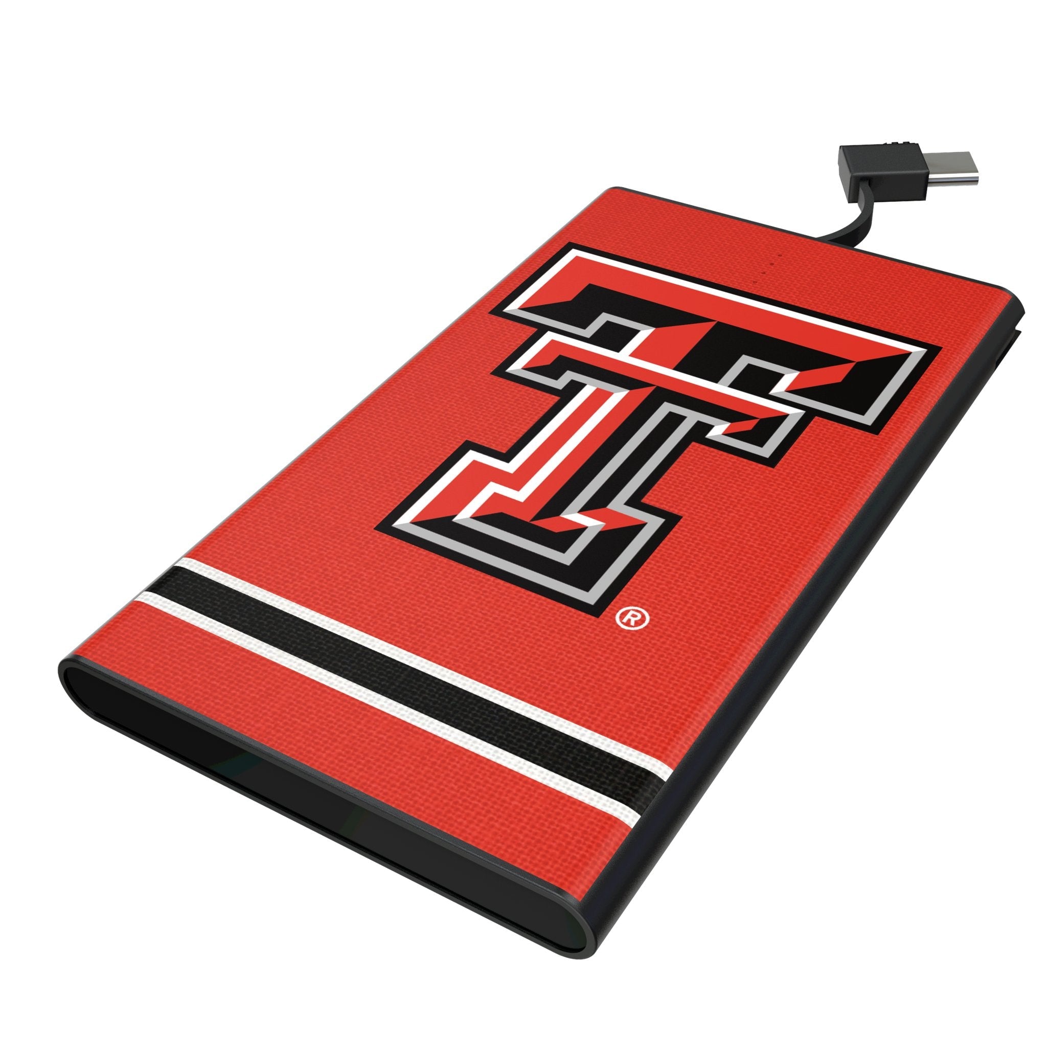 Texas Tech Red Raiders Stripe 5000mAh Flat Powerbank 1