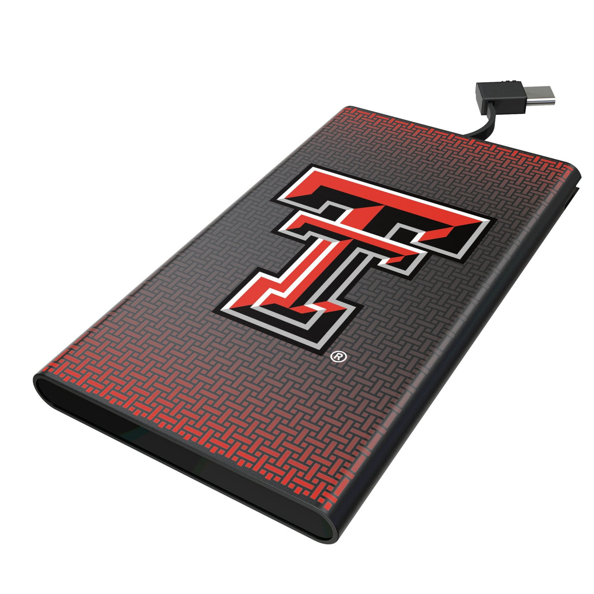Texas Tech Red Raiders Linen 5000mAh Flat Powerbank 1