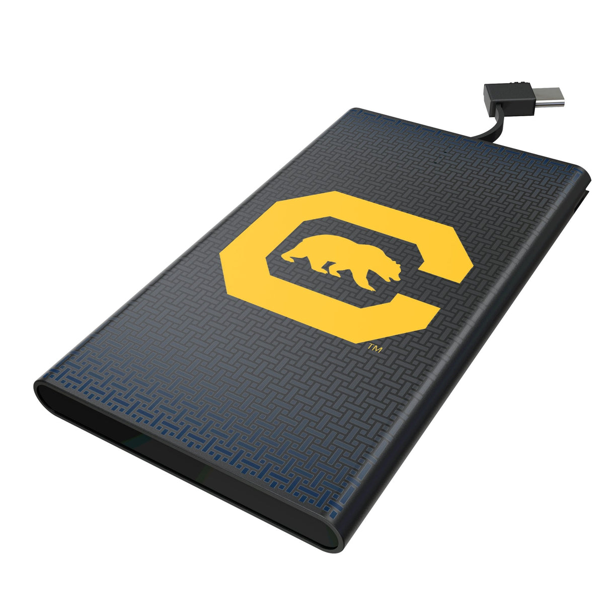 University of California Berkeley Golden Bears Linen 5000mAh Flat Powerbank 1