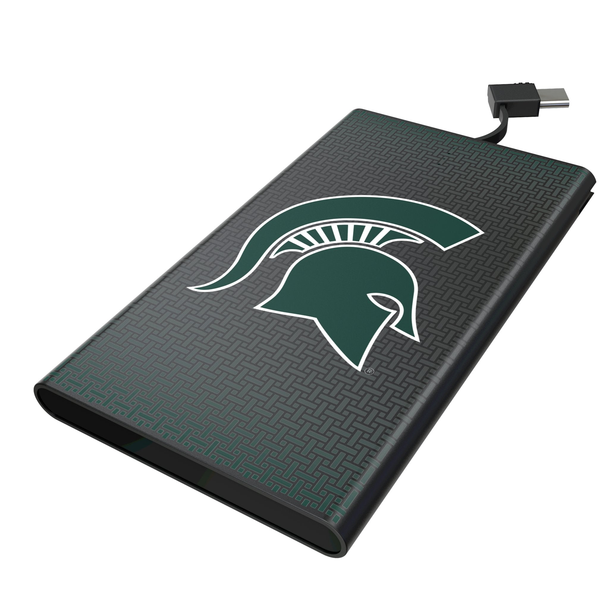 Michigan State University Spartans Linen 5000mAh Flat Powerbank