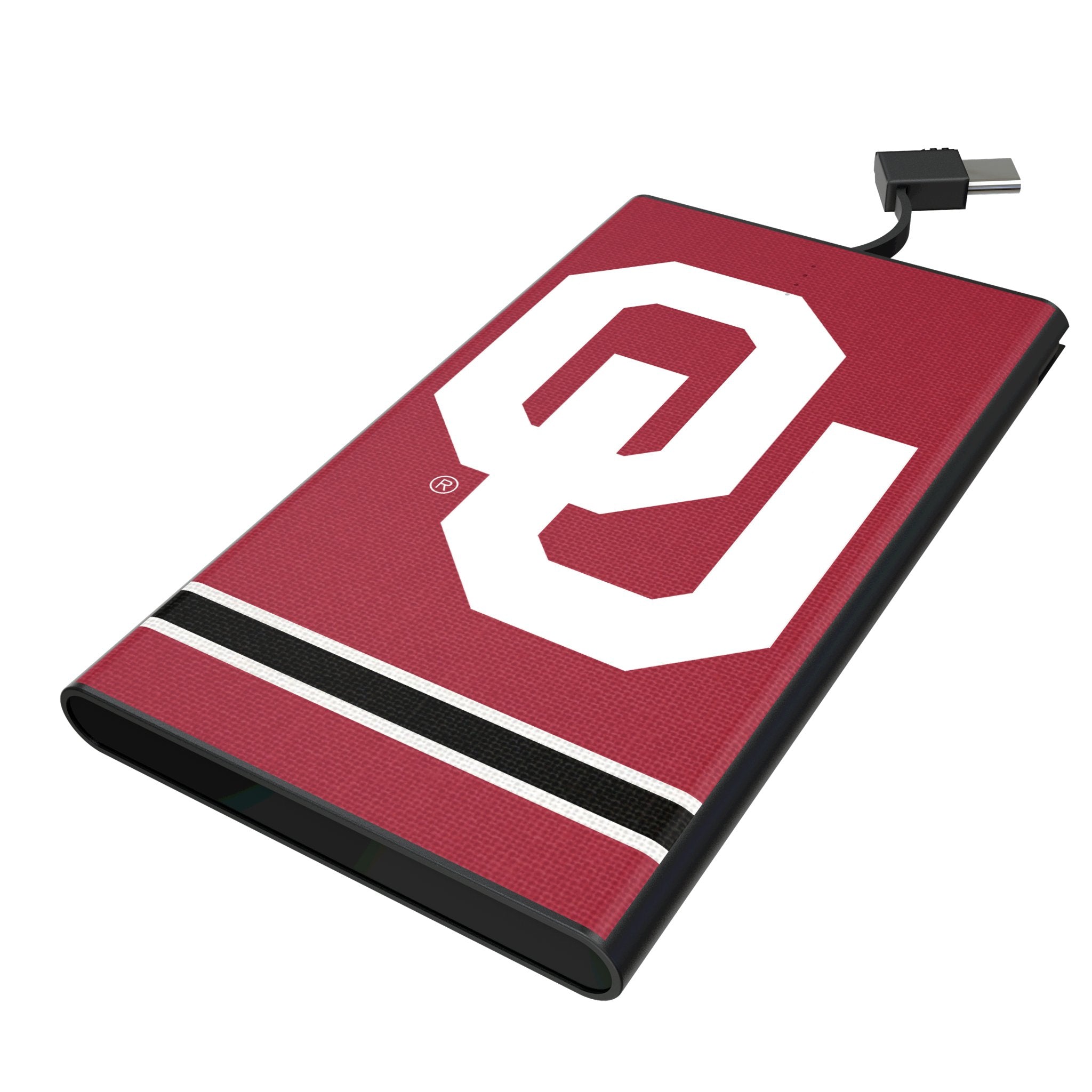 University of Oklahoma Sooners Stripe 5000mAh Flat Powerbank 1