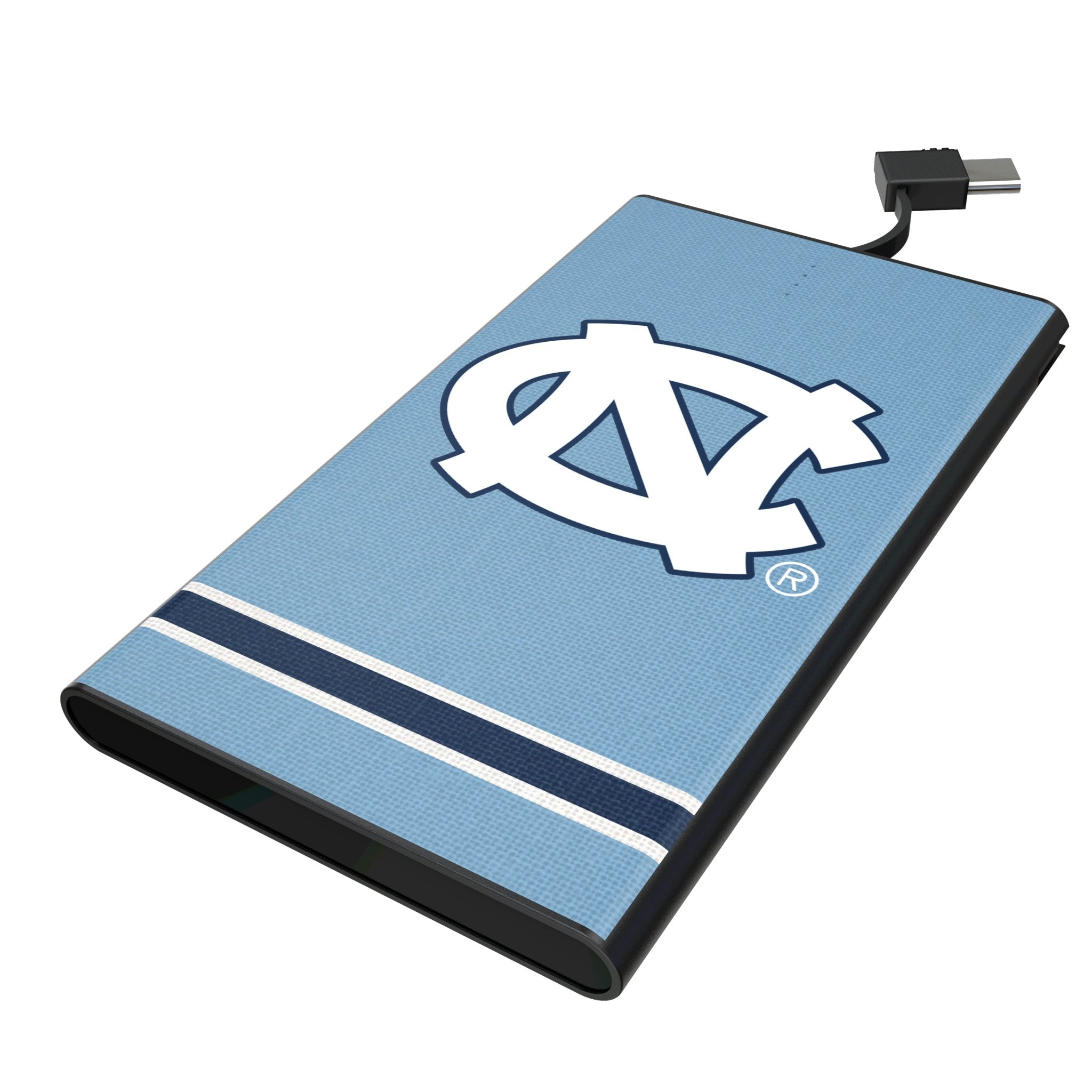 University of North Carolina Tar Heels Stripe 5000mAh Flat Powerbank 1