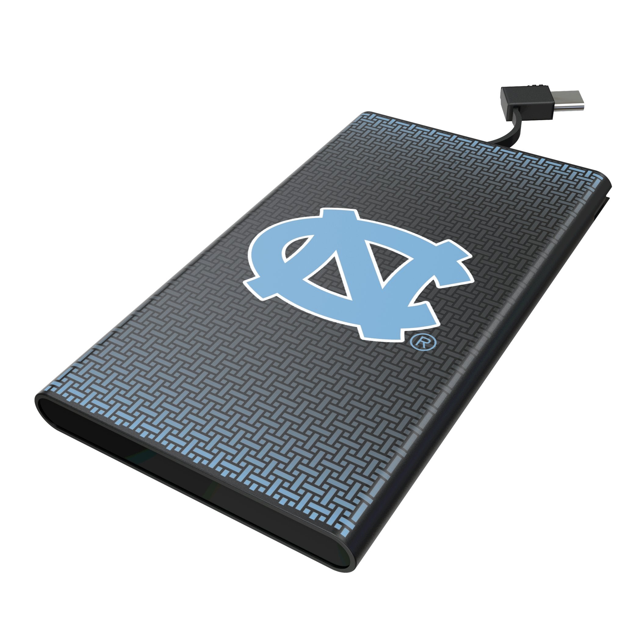 University of North Carolina Tar Heels Linen 5000mAh Flat Powerbank 1