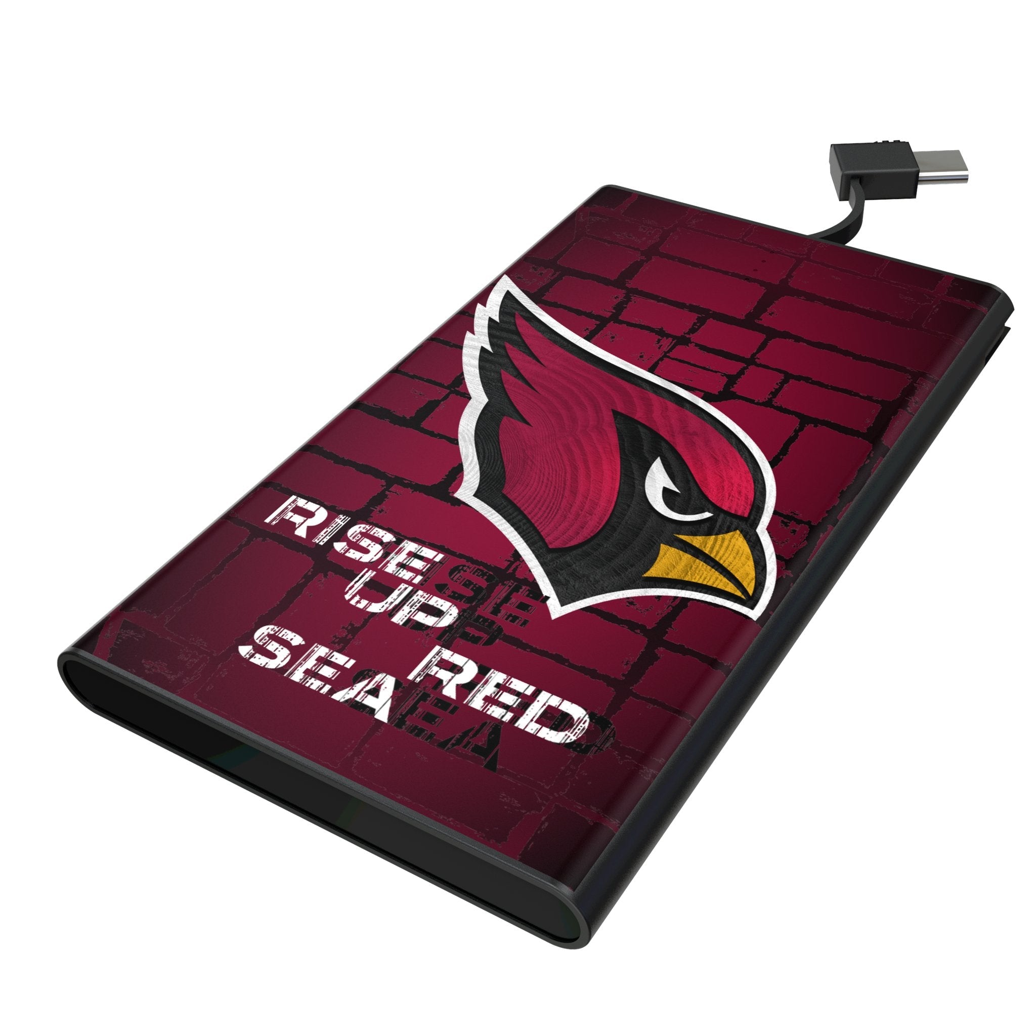 Arizona Cardinals Brick Wall 5000mAh Flat Powerbank