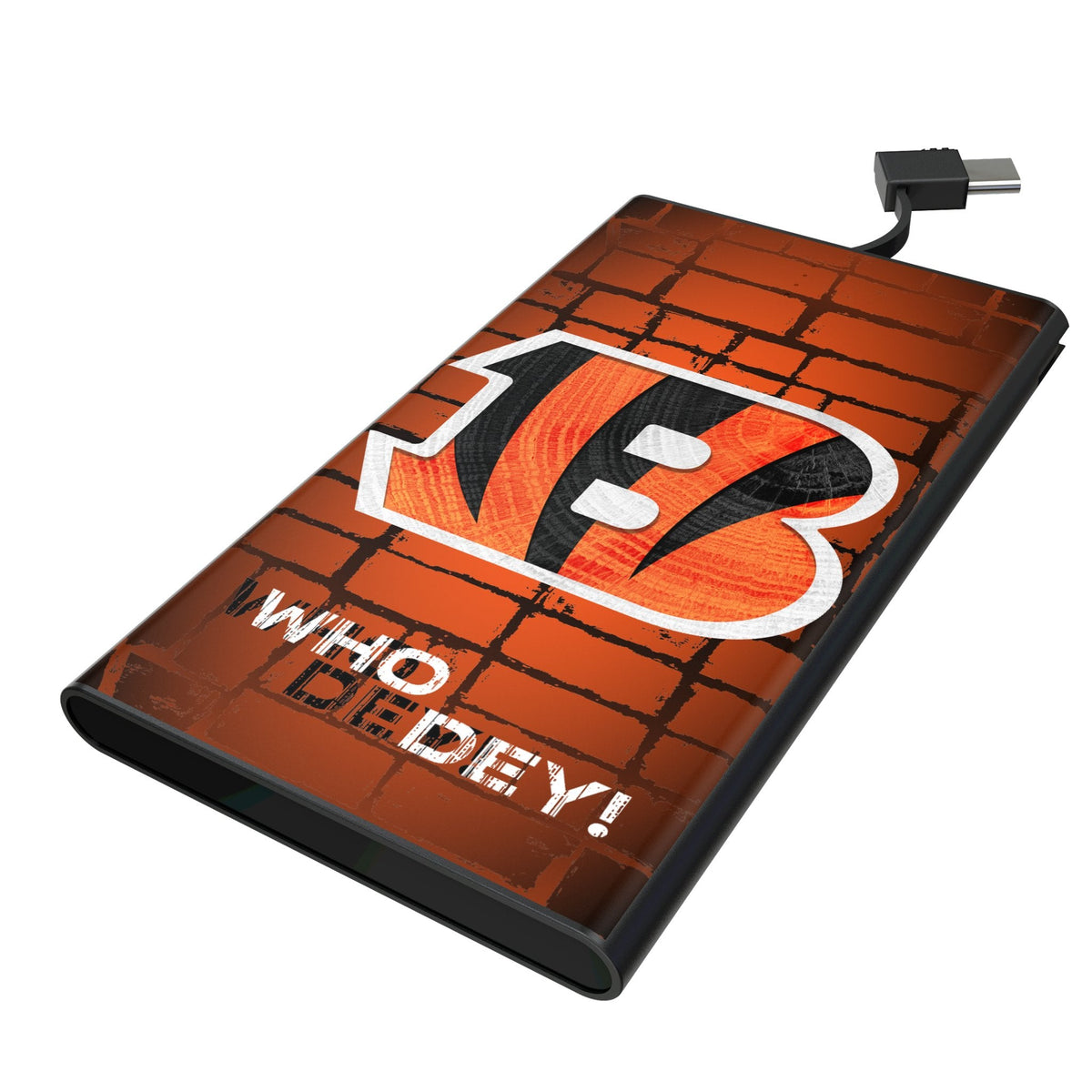 Cincinnati Bengals Brick Wall 5000mAh Flat Powerbank 1
