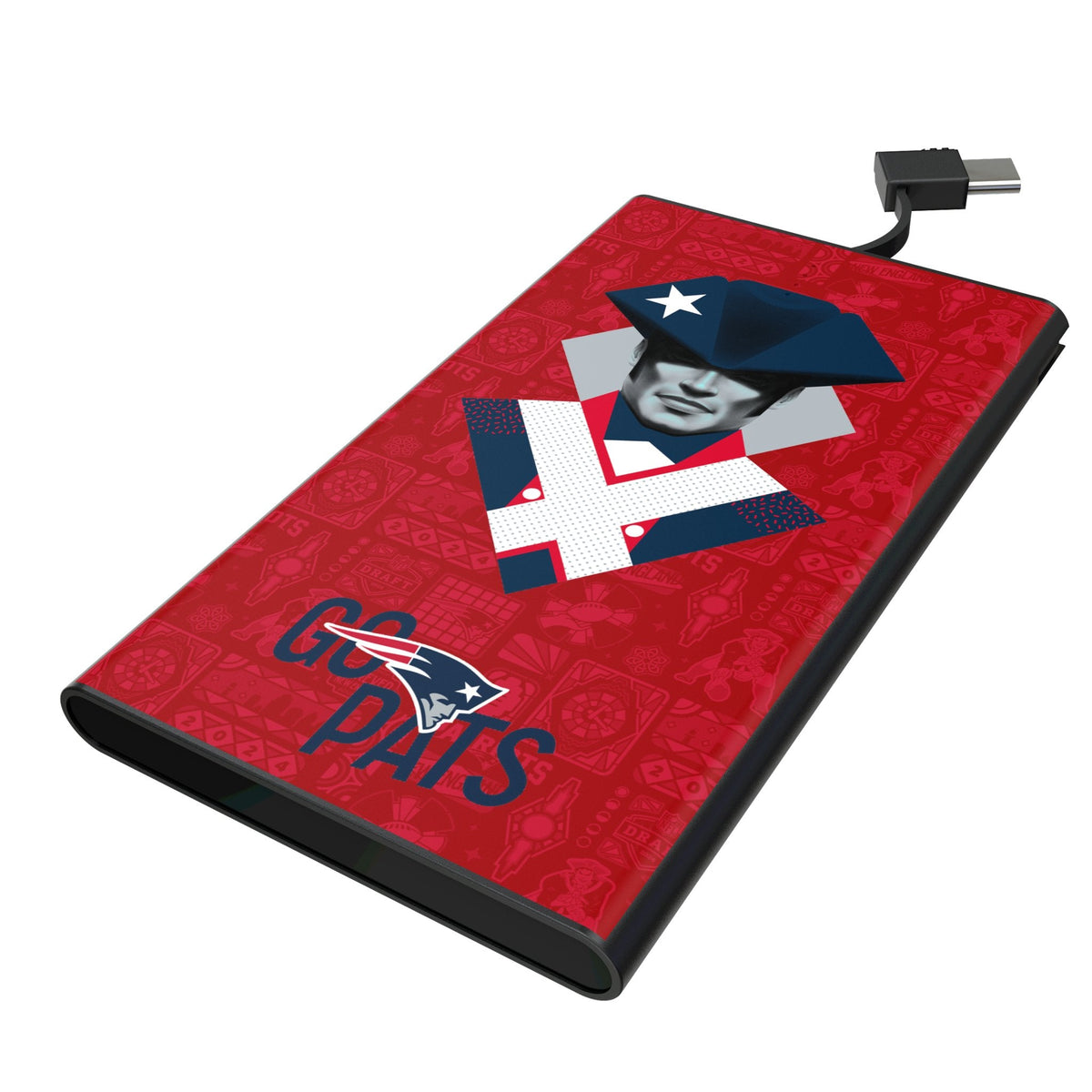 New England Patriots 2024 Edition 5000mAh Flat Powerbank 1