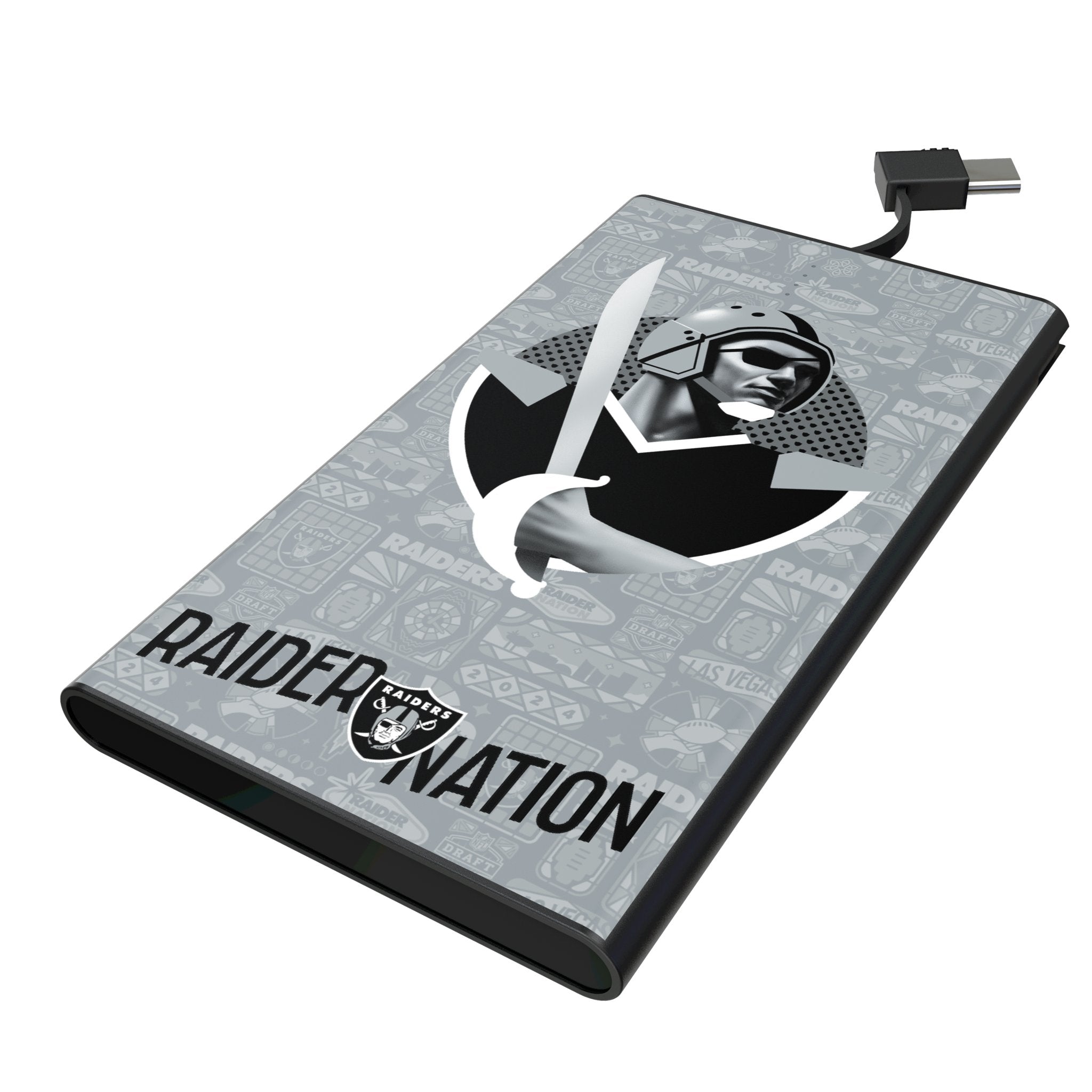 Las Vegas Raiders 2024 Edition 5000mAh Flat Powerbank 1