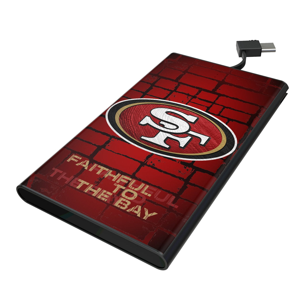 San Francisco 49ers Brick Wall 5000mAh Flat Powerbank 1
