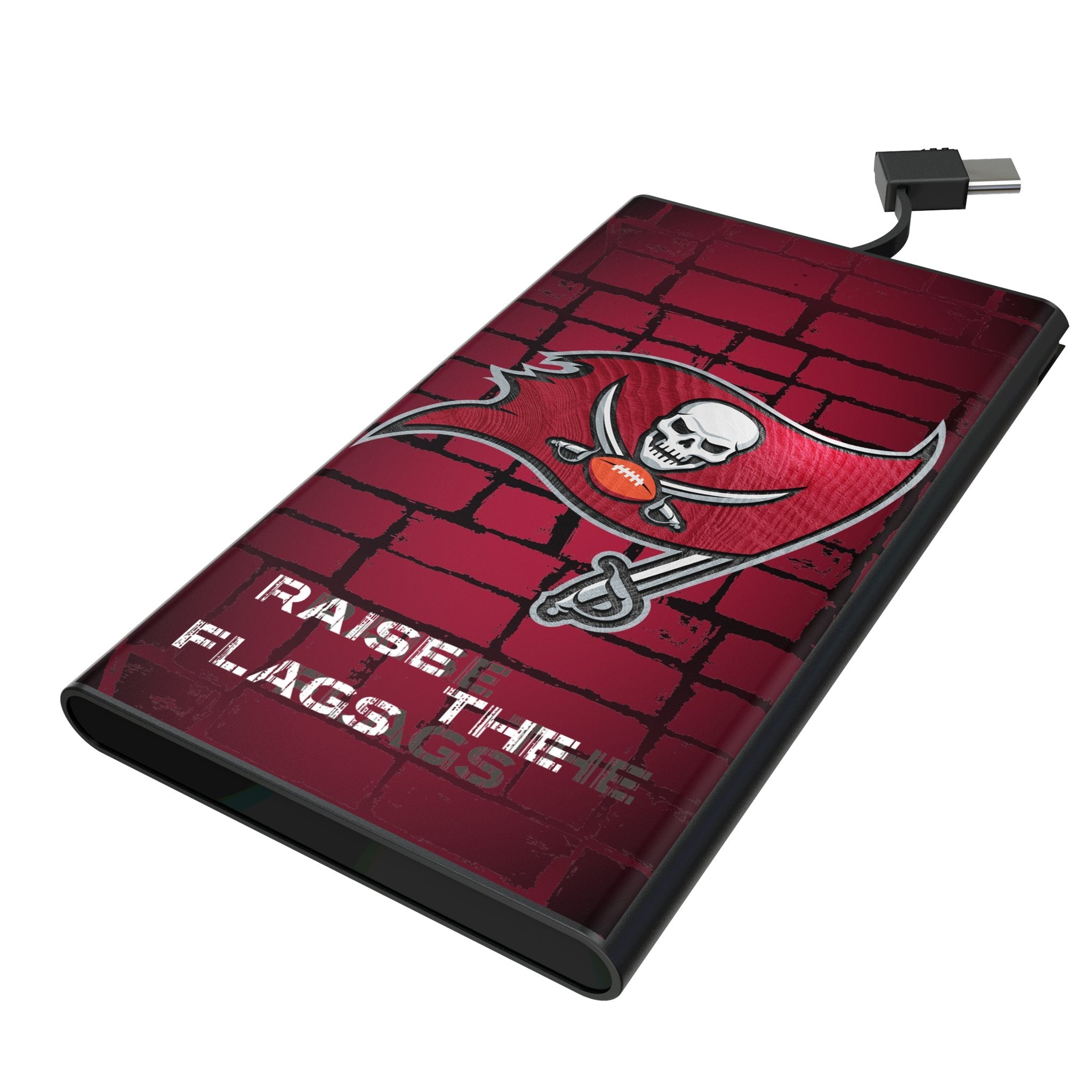 Tampa Bay Buccaneers Brick Wall 5000mAh Flat Powerbank