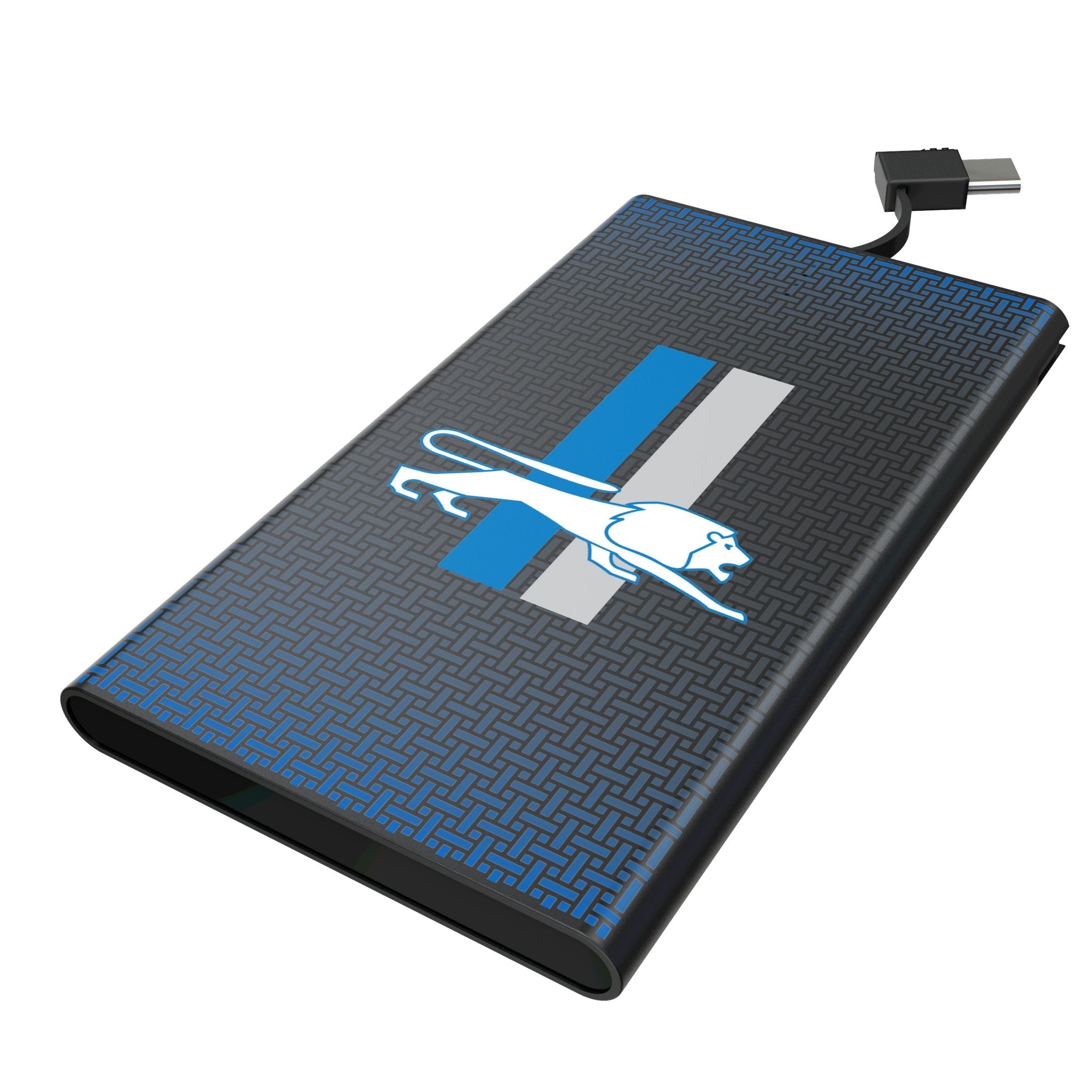 Detroit Lions Retro Linen 5000mAh Flat Powerbank 1