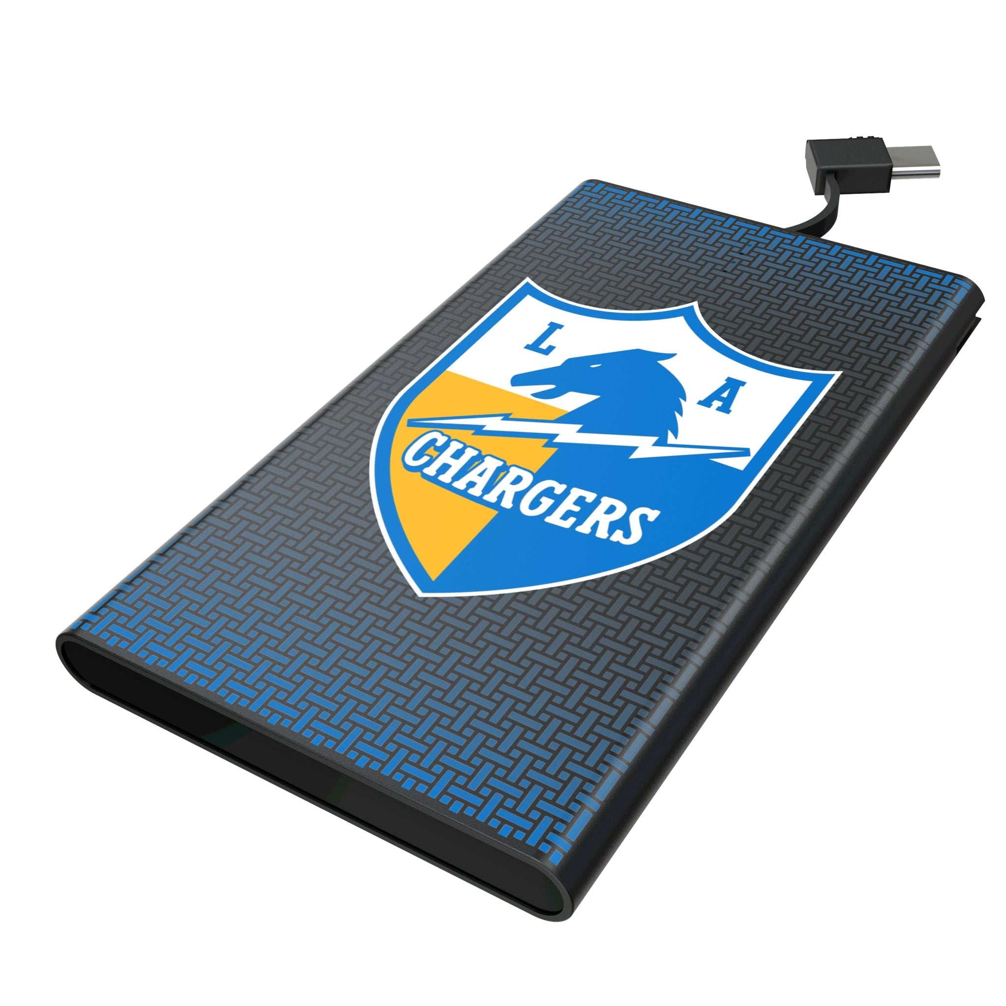 Los Angeles Chargers Historic Collection Linen 5000mAh Flat Powerbank 1