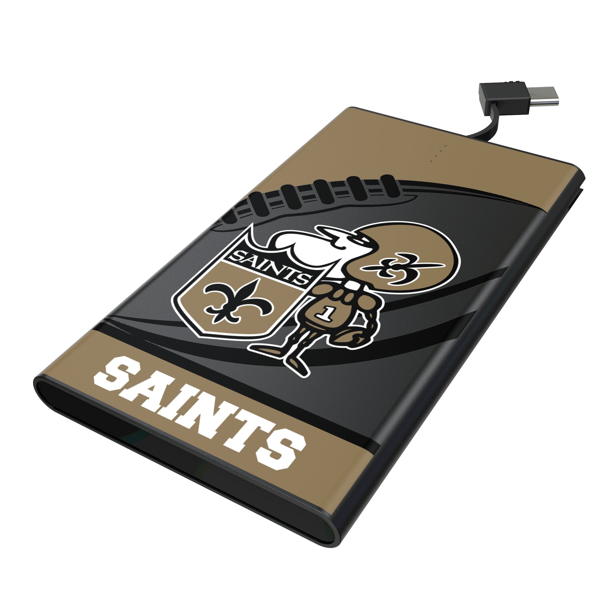 New Orleans Saints Historic Collection Passtime 5000mAh Flat Powerbank 1