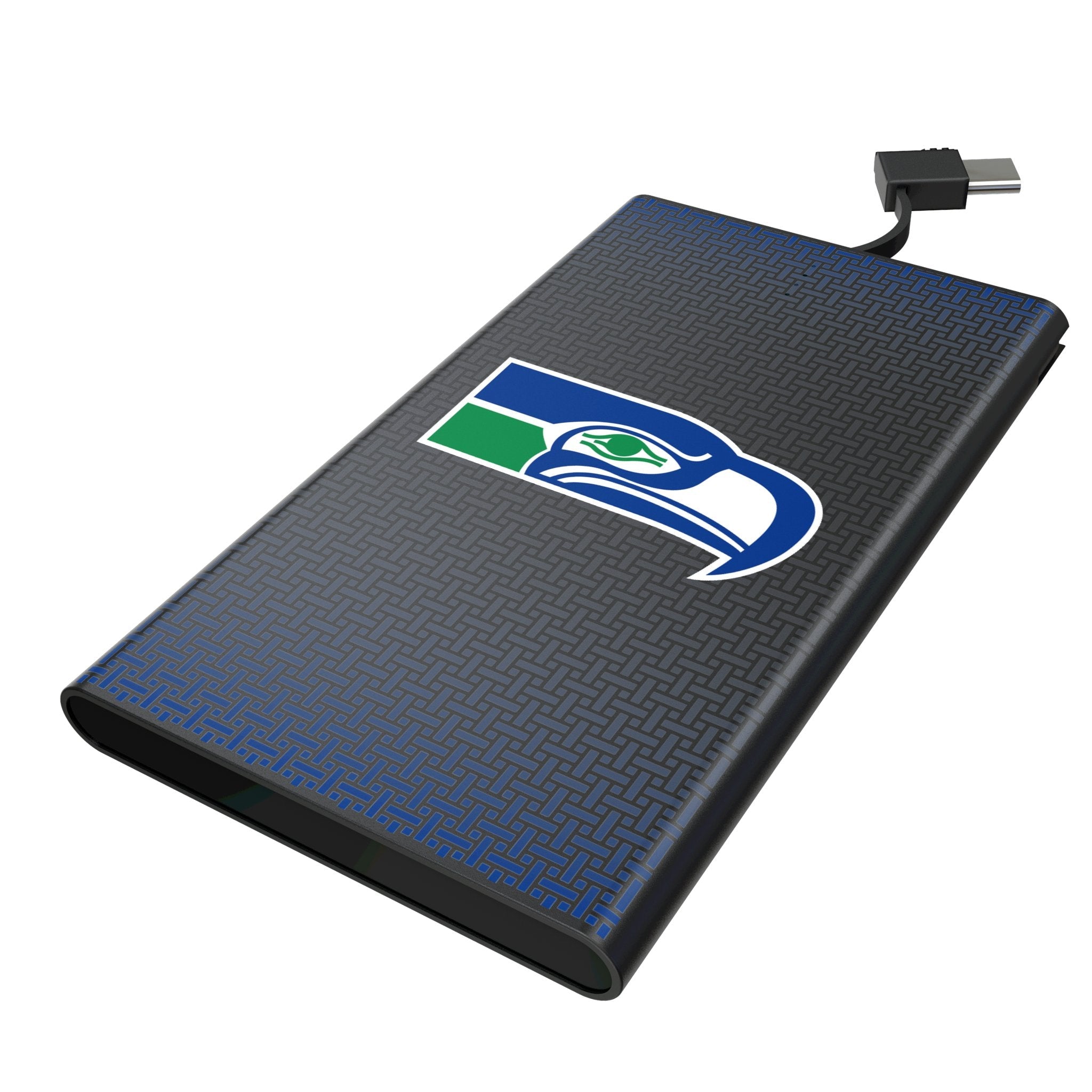 Seattle Seahawks Historic Collection Linen 5000mAh Flat Powerbank 1