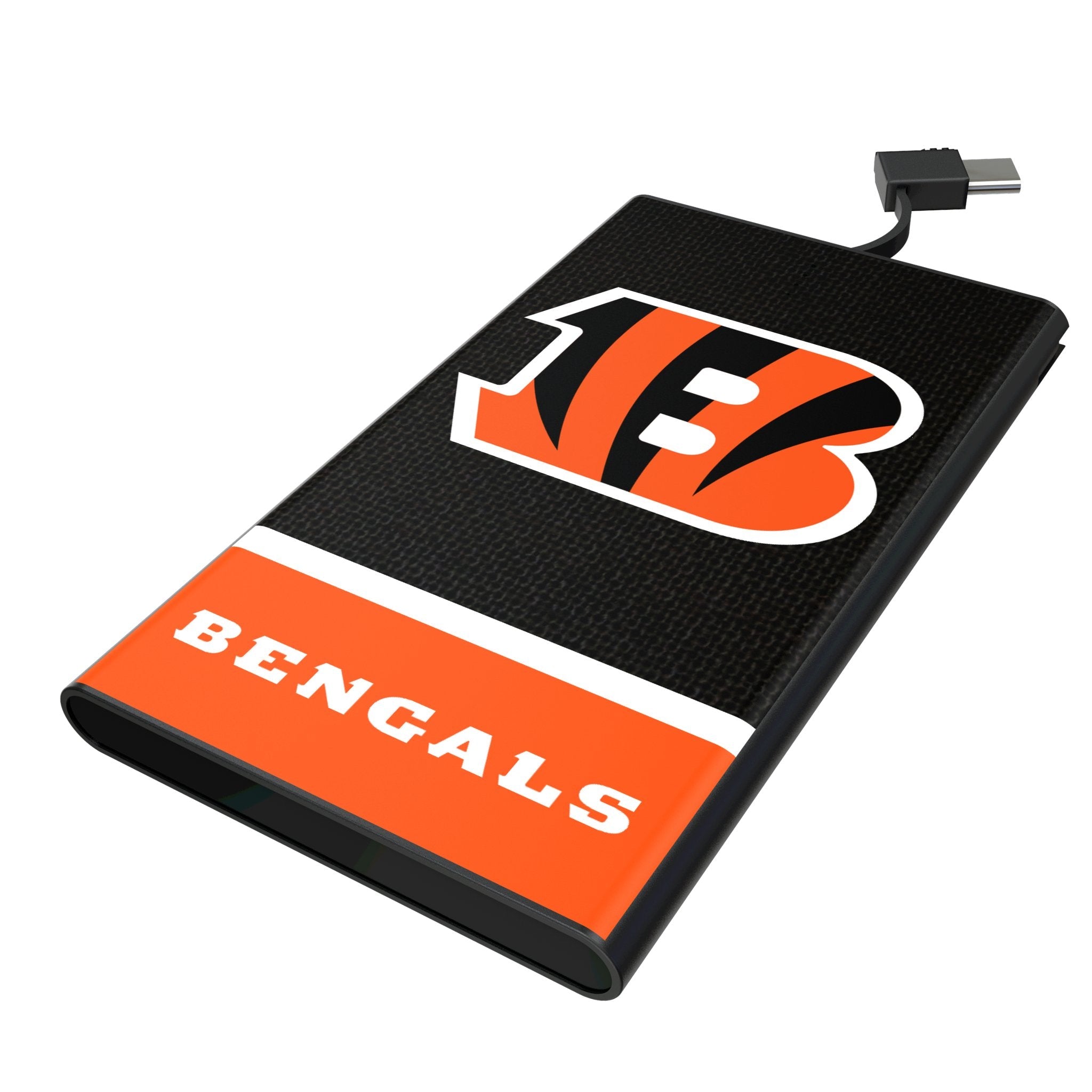Cincinnati Bengals Endzone Solid 5000mAh Flat Powerbank 1